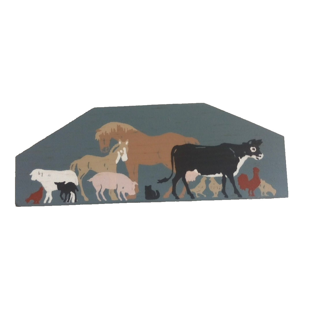 vtg cats meow village farm animals Sheep Pig Cow Chickens Horses Cat NOS
