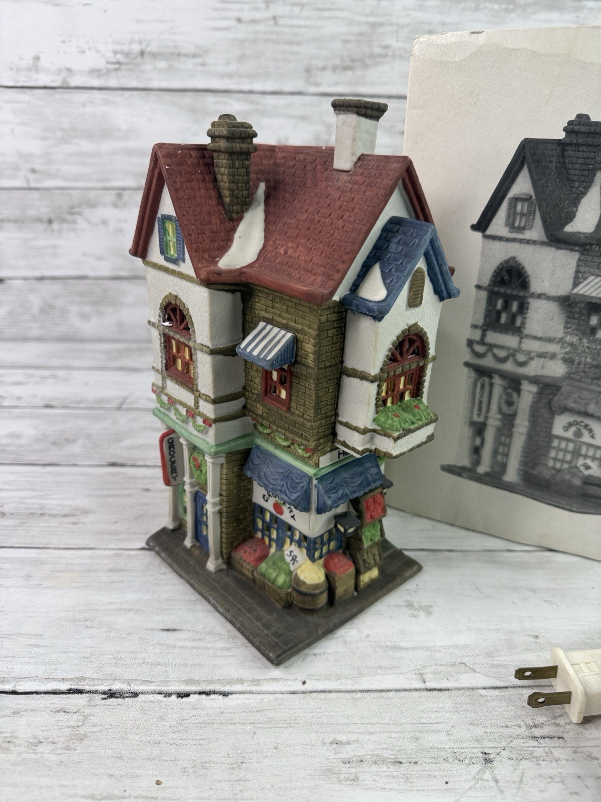 Dept 56 Heritage Christmas in the City Corner Grocer Hank’s Market #5970-6