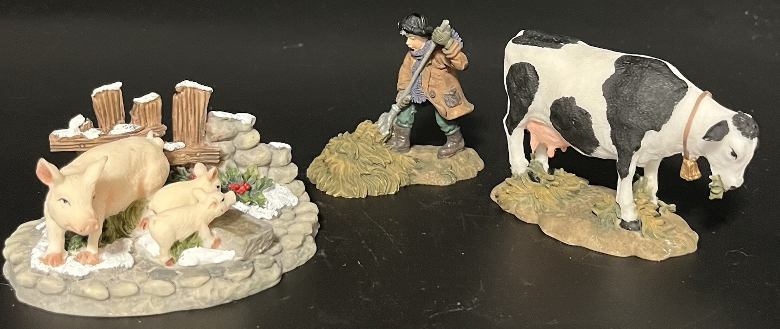 O’Well Farmer And Animal Village Figures Set Of 3