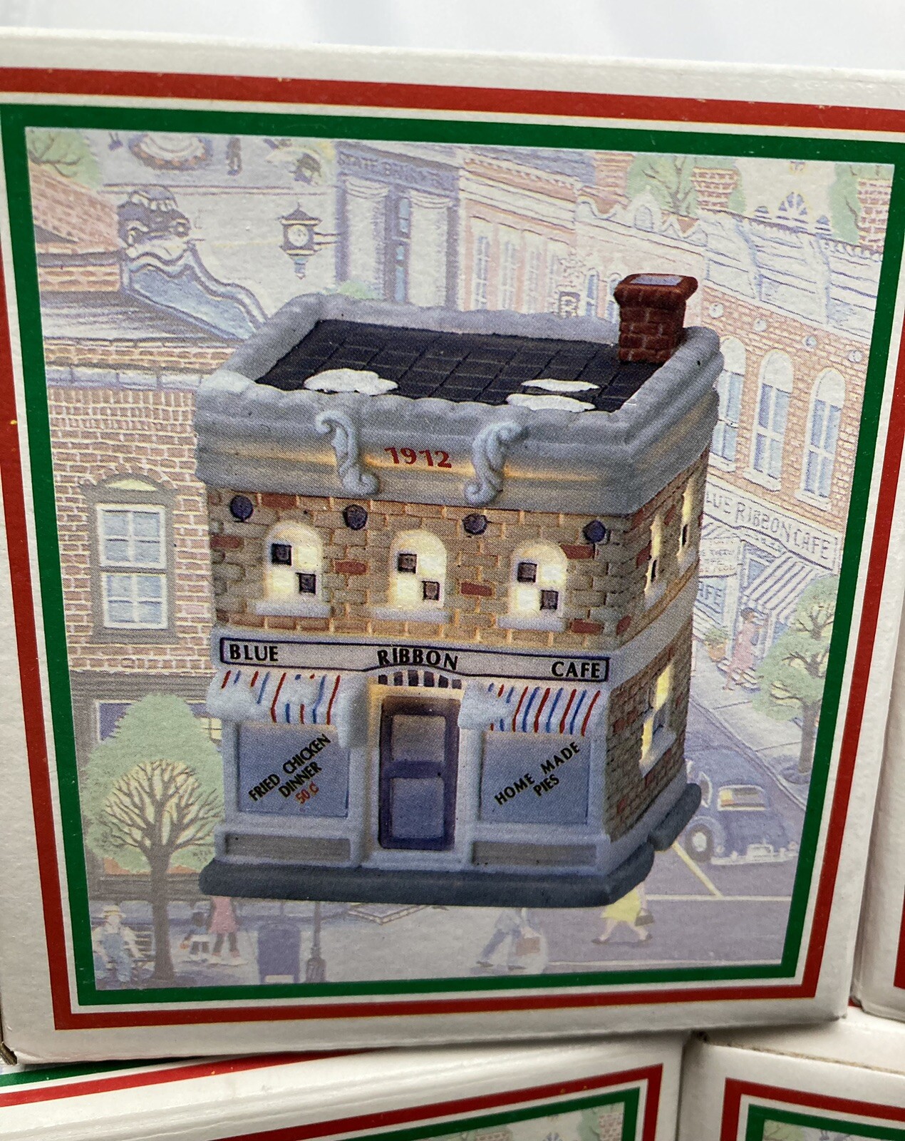 VTG 1993 Set of 5 Home Town America Collection Court House Barber Gem Drugs Cafe