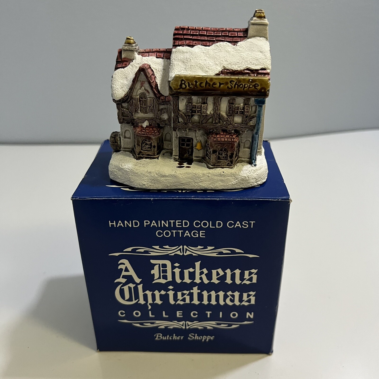 A Dickens Christmas Collection Butcher Shoppe 1988 RSVP Vtg Miniature Cottage