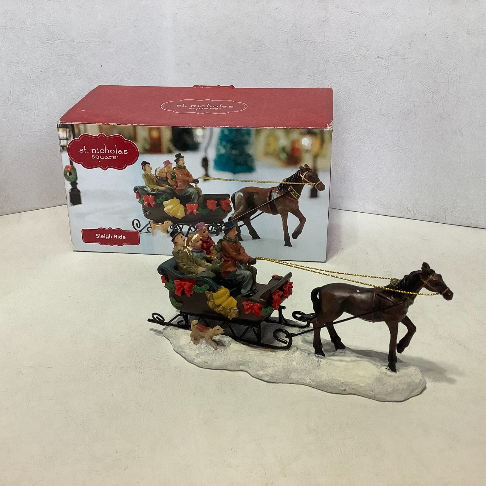 St Nicholas Square Sleigh Ride Christmas w/Box