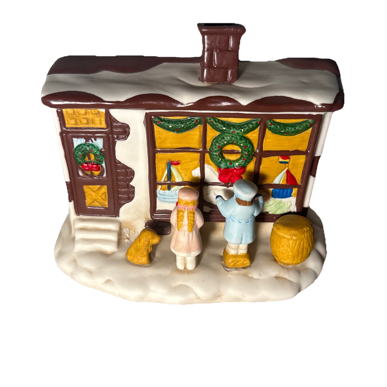 Christmas Around the World Lighted Toy Shop Front 1994 Vintage Holiday Display