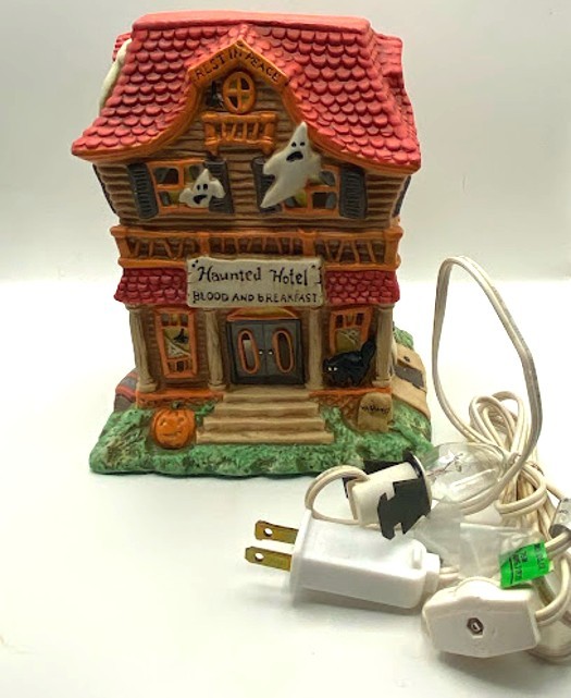 Creepy Hollow Haunted Hotel Lighted Haunted House with Cord Boxed