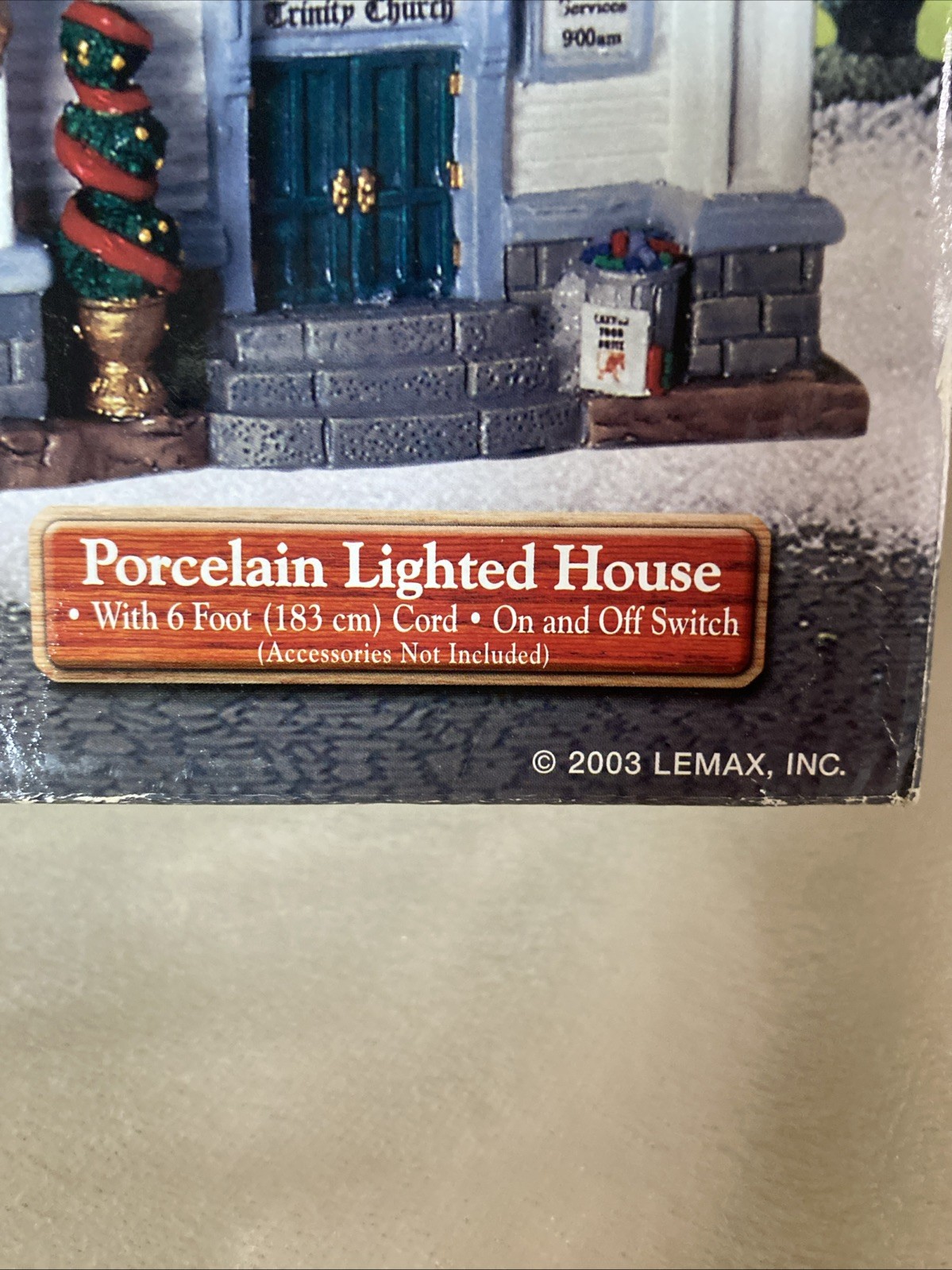 Christmas Village Lighted Le max Coventry Cove Trinity Church Vintage