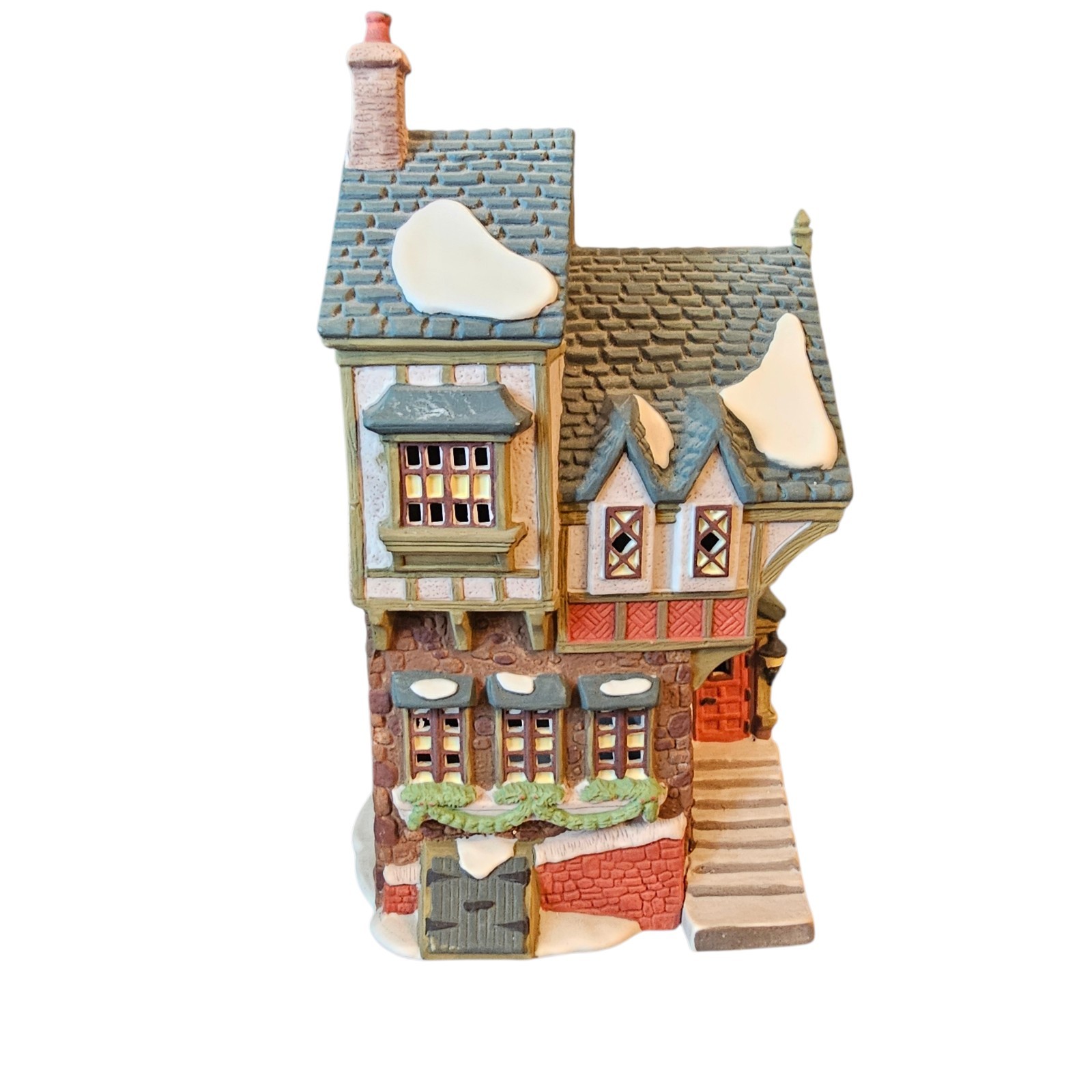 Dept 56 Dickens Village Pied Bull Inn Lighted House 2nd Edition Christmas 1993