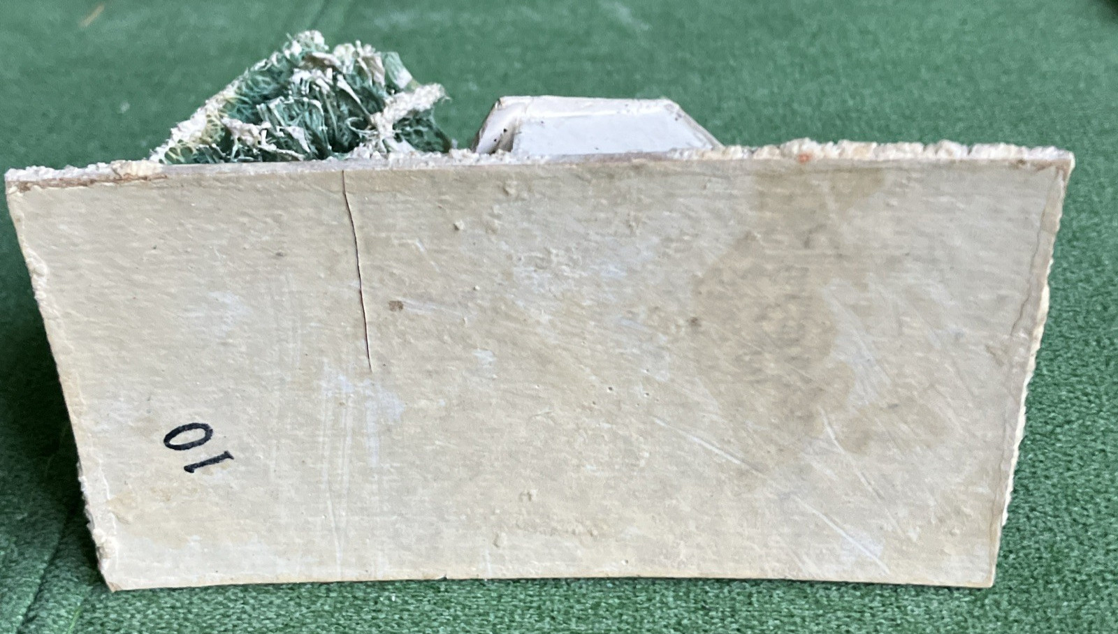 3 Vtg Christmas Putz Houses Cardboard w Mica Glitter, Windows, Trees