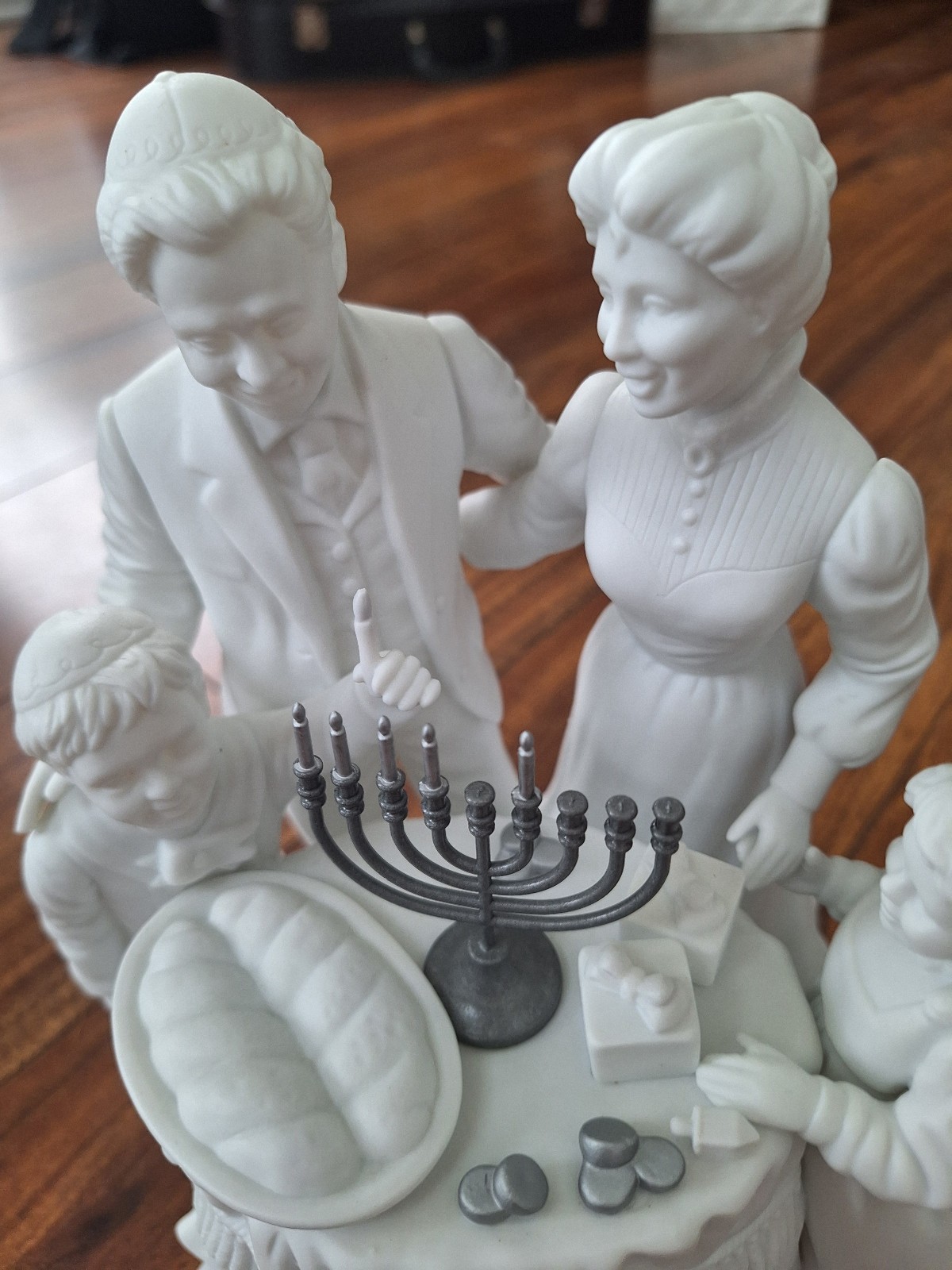 VTG Department 56 90s Lighting Up The Menorah Winter Silhouettes Porcelain