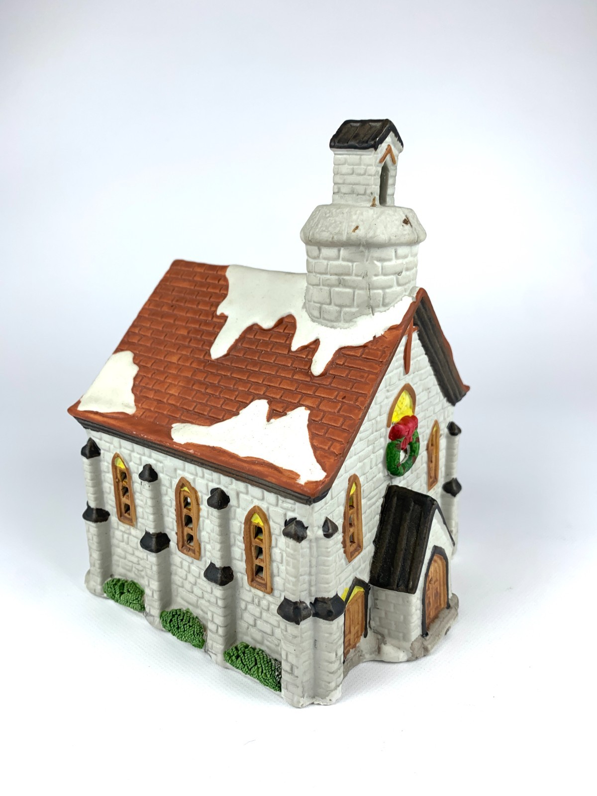 VTG Lemax Christmas Church Decoration Porcelain Cottage Holiday Display