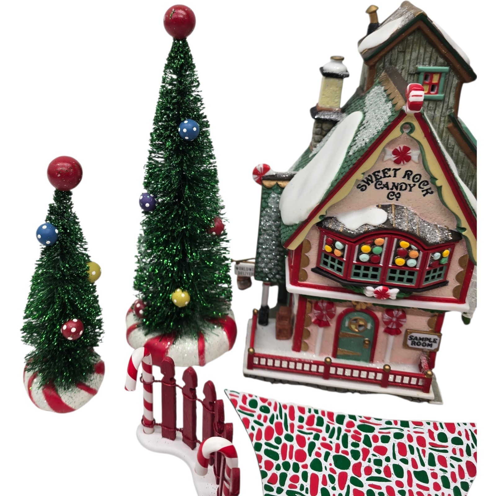 Department 56 North Pole Series Gift Set #56725 Sweet Rock Candy Co. Village