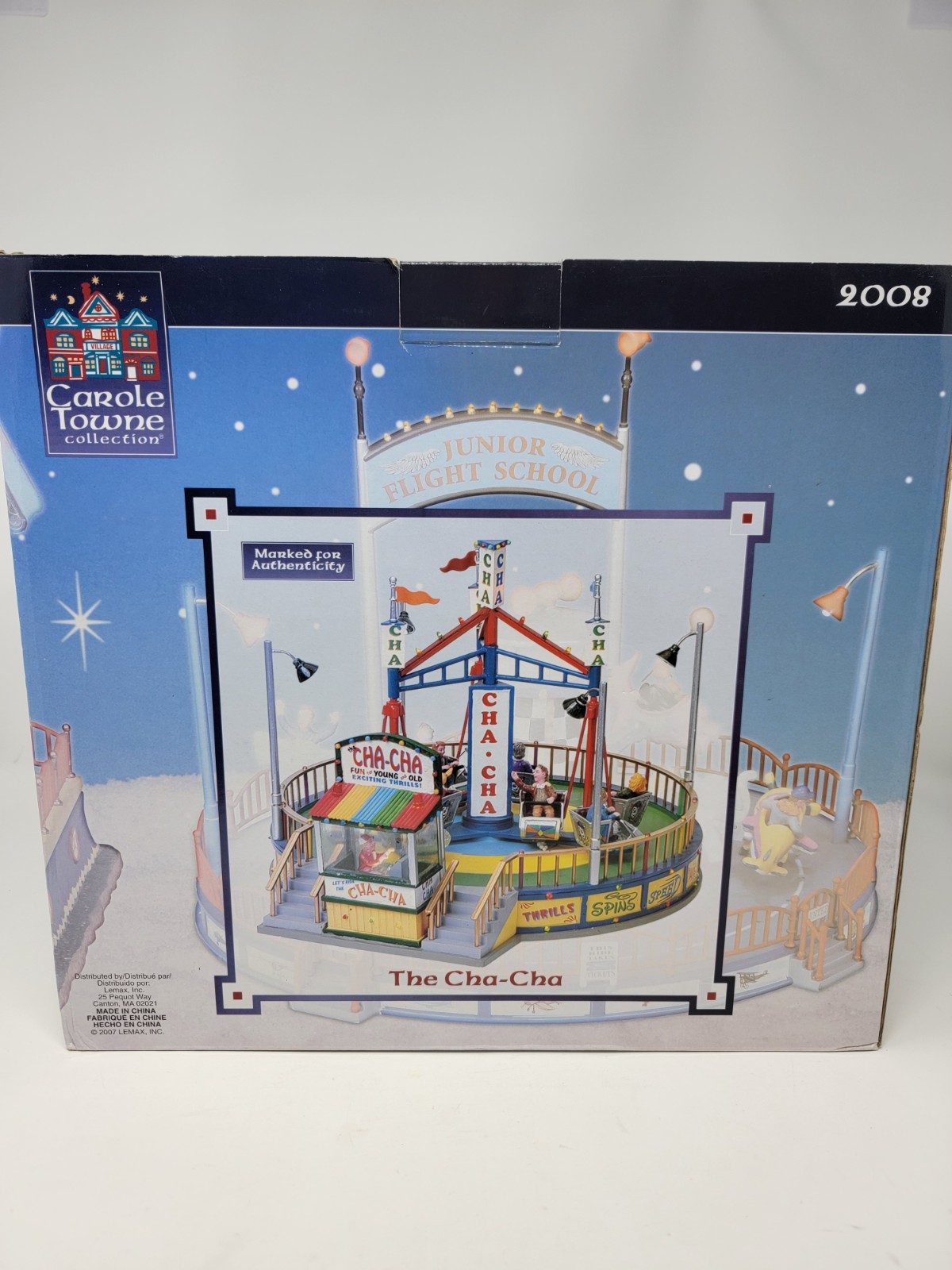 Lemax THE CHA CHA Carnival Ride 2007 Lights Sound Motion Open Box
