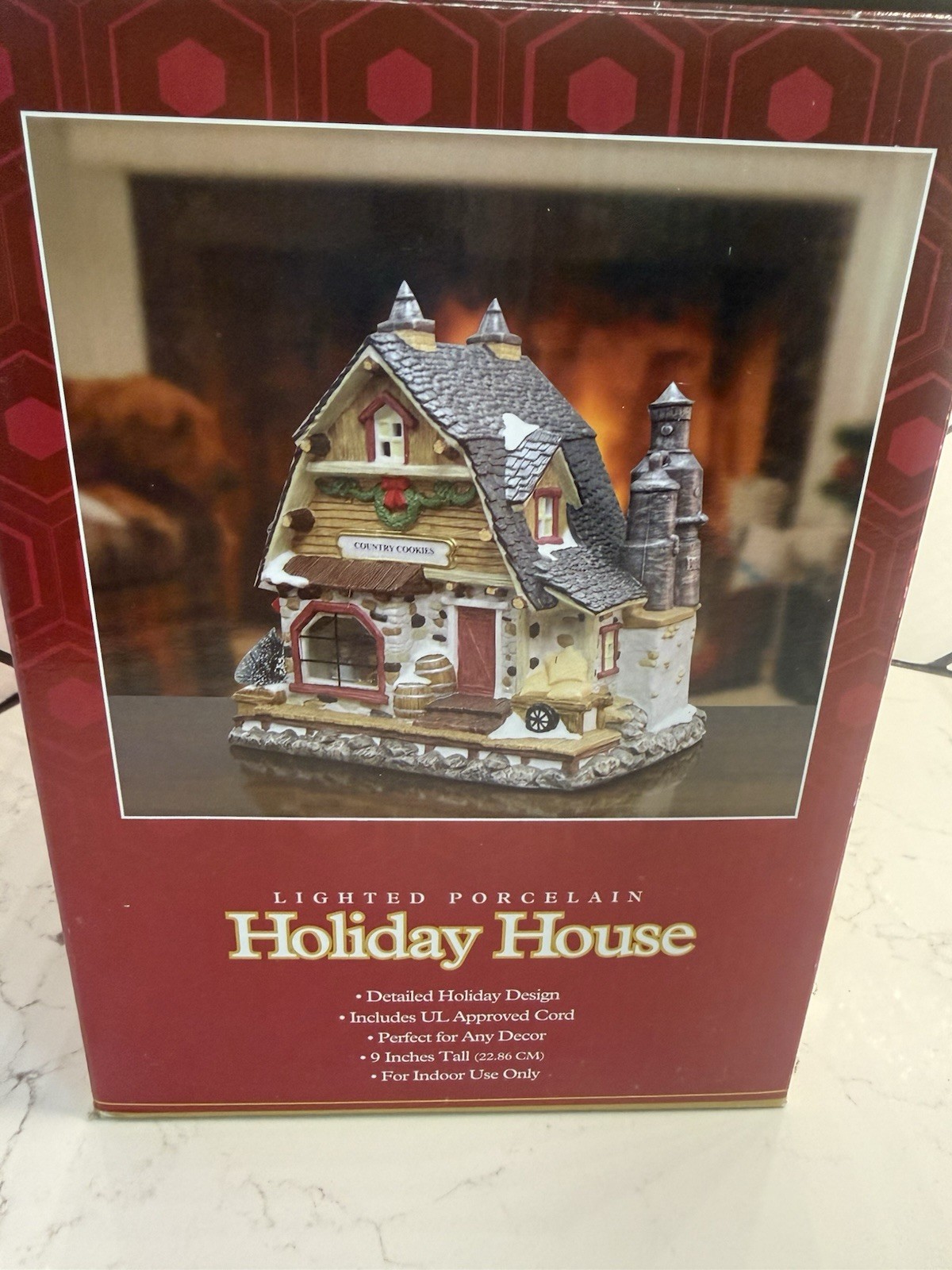 Vintage Holiday House Country Cookies Lighted Christmas House