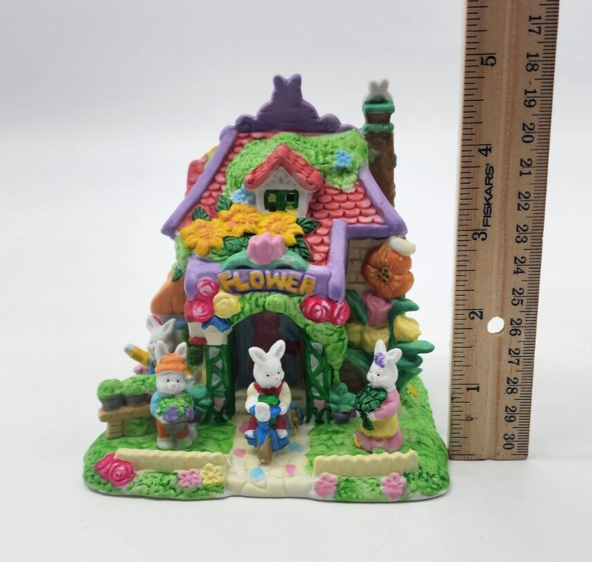 Cottontale Cottages lot of 2 Juice Bar and Flower shop Easter Village Bunny box