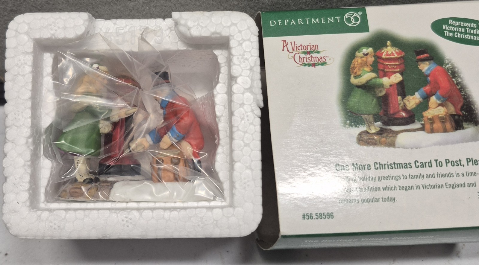 Dept 56 Dickens Village “One More Christmas Card To Post, Please” Figurine Set