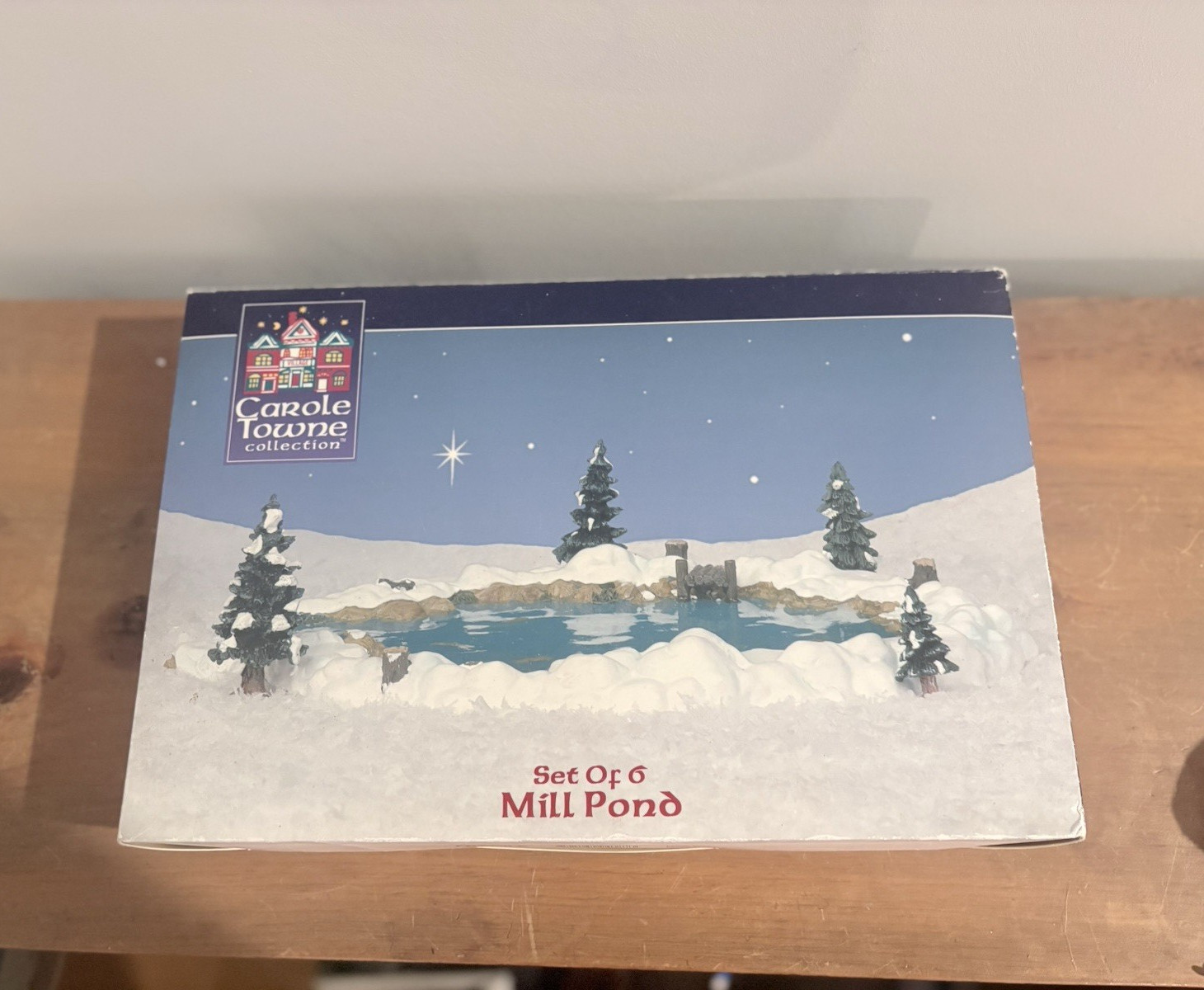 Carole Towne Creekside Pond Collection Snow Pond Set of 6 Boxed