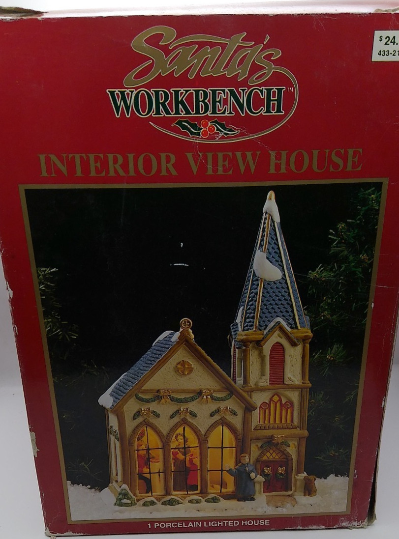 Santa’s Workbench Interior View House with Light