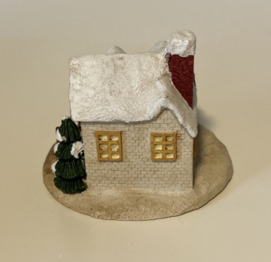 VTG 1992 Crystal Falls Village Richmond Cottage Miniature Christmas Resin Figure