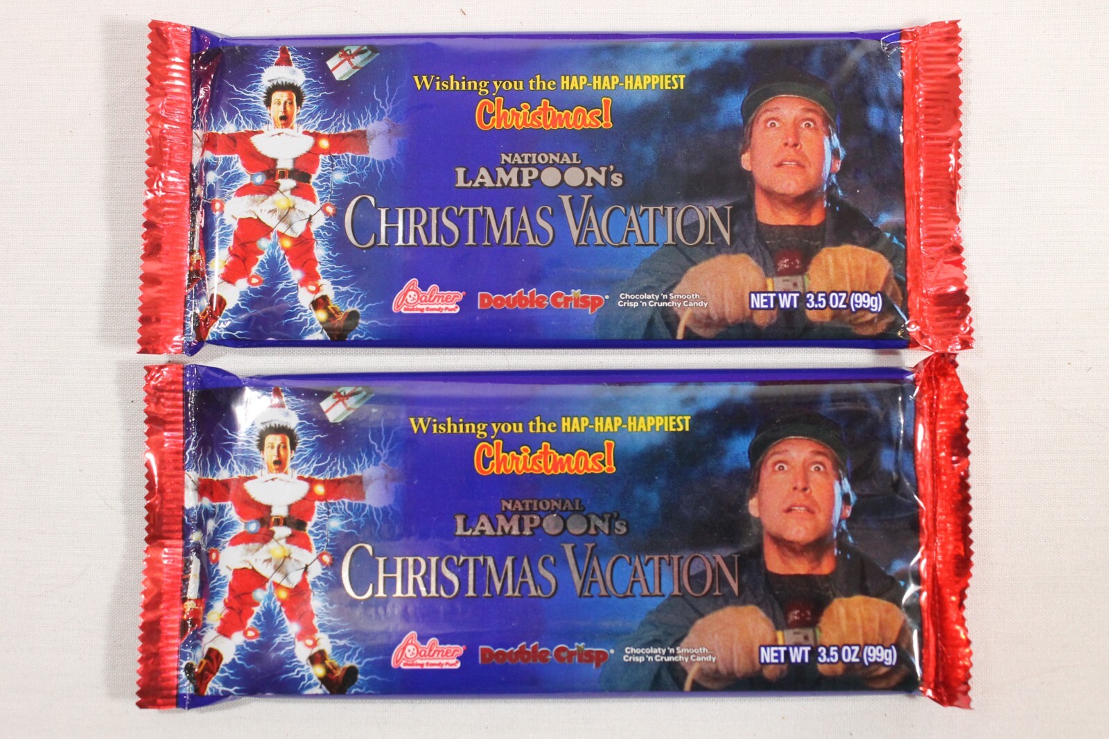 Lot (2)National Lampoon’s Christmas Vacation Clark Griswold Chocolate Bars Rare!