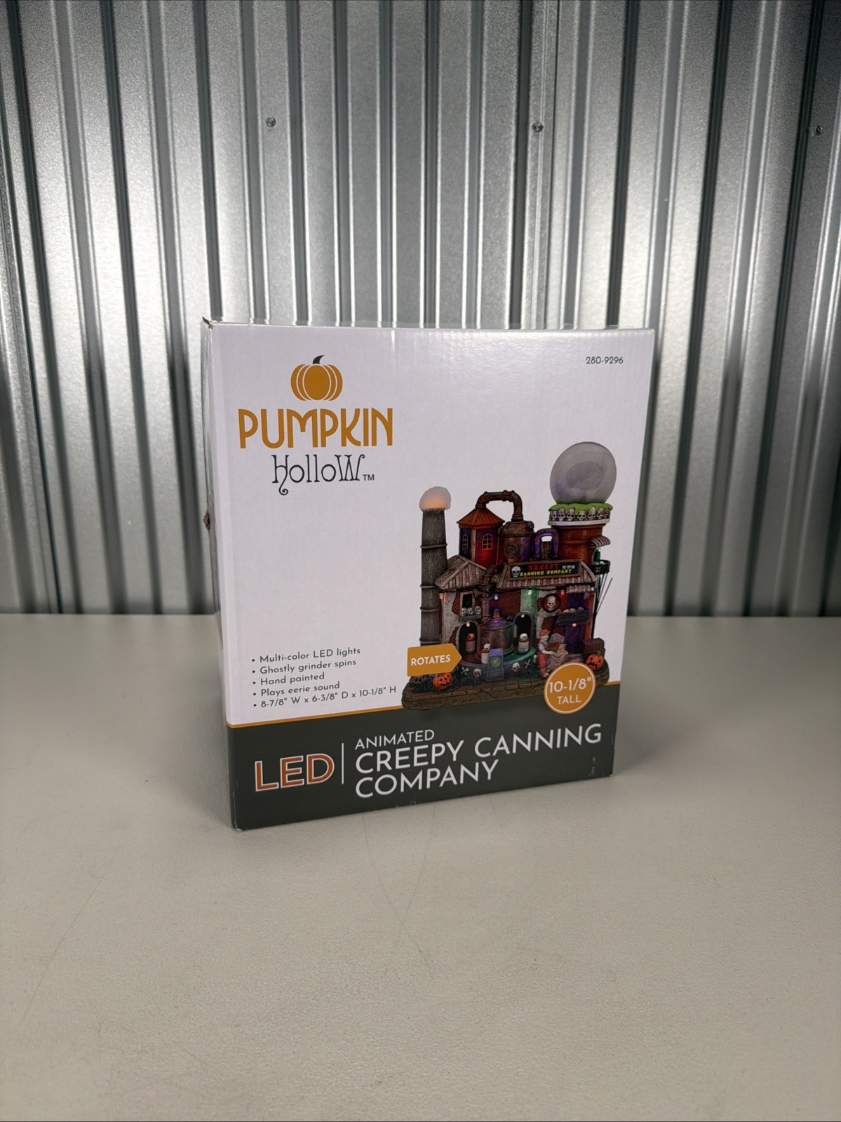 NEW Pumpkin Hollow Animated Creepy Canning Company Halloween Village Piece