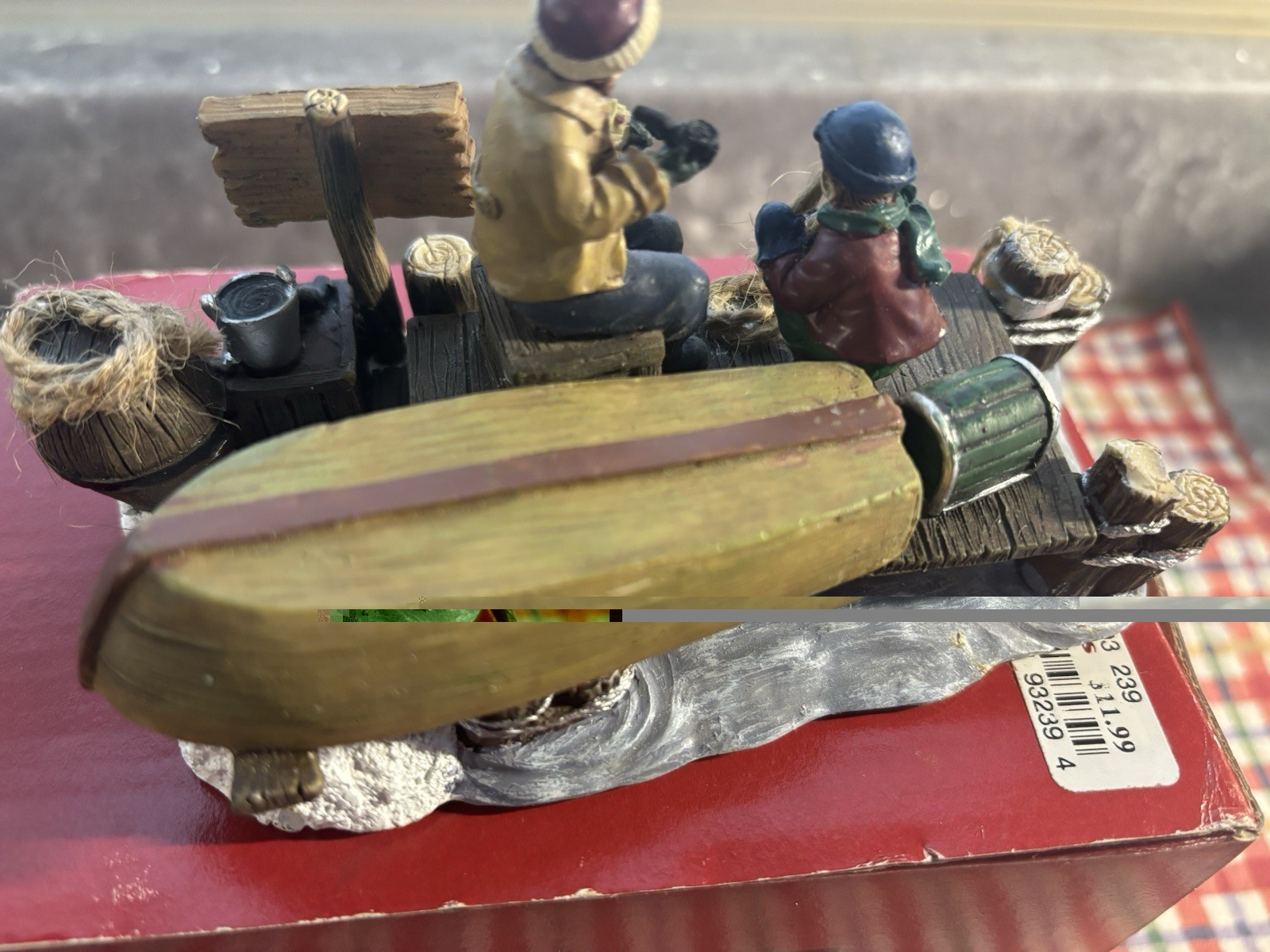 St Nicholas Square Village Collection “Boat Repair Dock” Collectible EUC