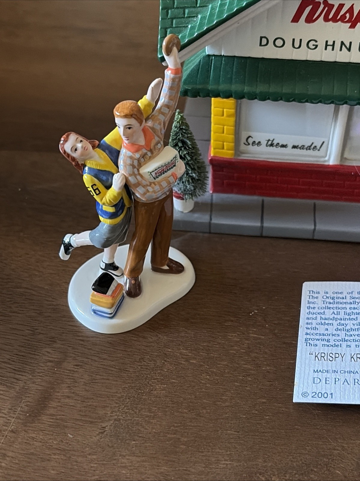 Dept. 56 Krispy Kreme Doughnut Shop Lighted Snow Village Piece & Figurine EUC