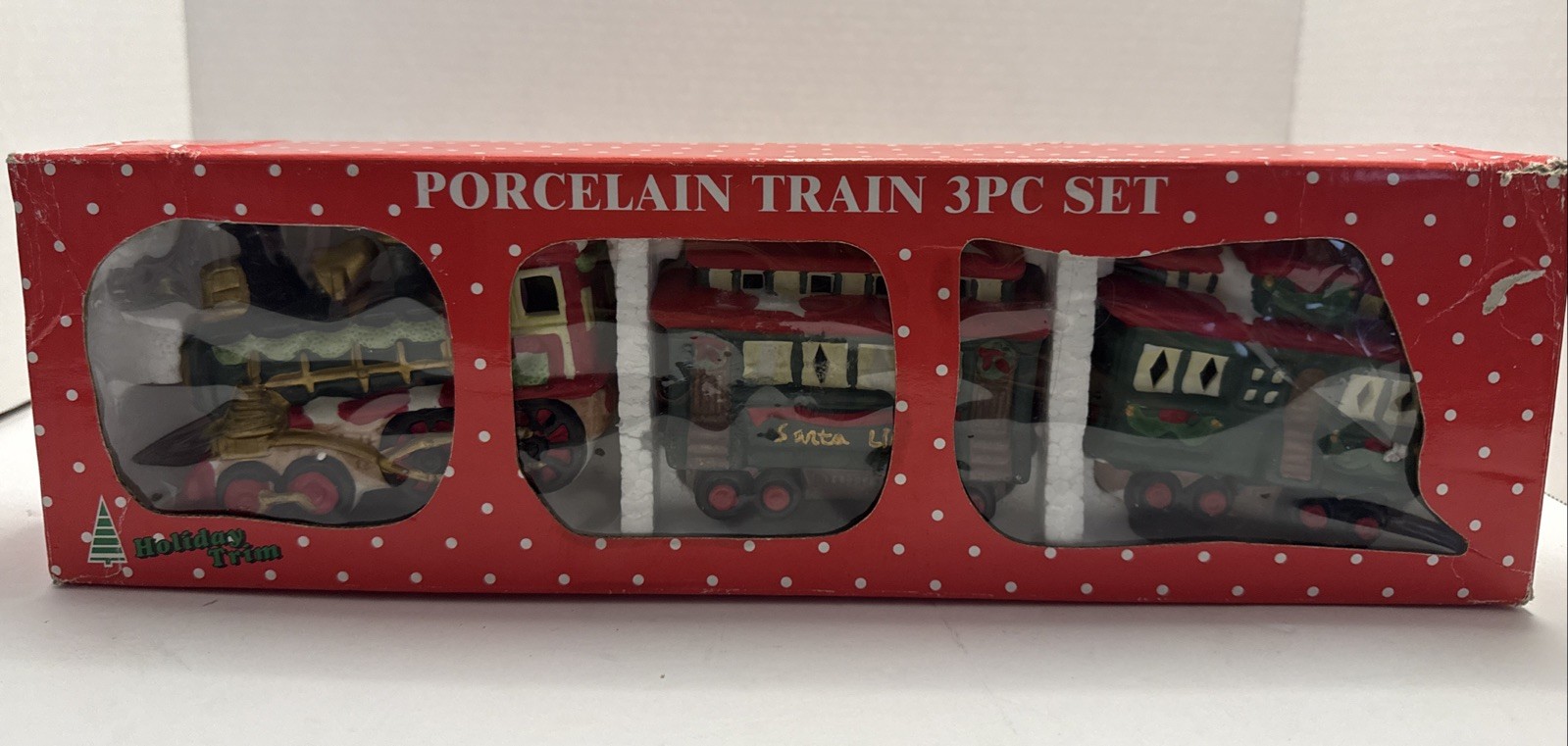 Vtg 1993 Handpainted Porcelain 3pc Train Set – Share the Joy