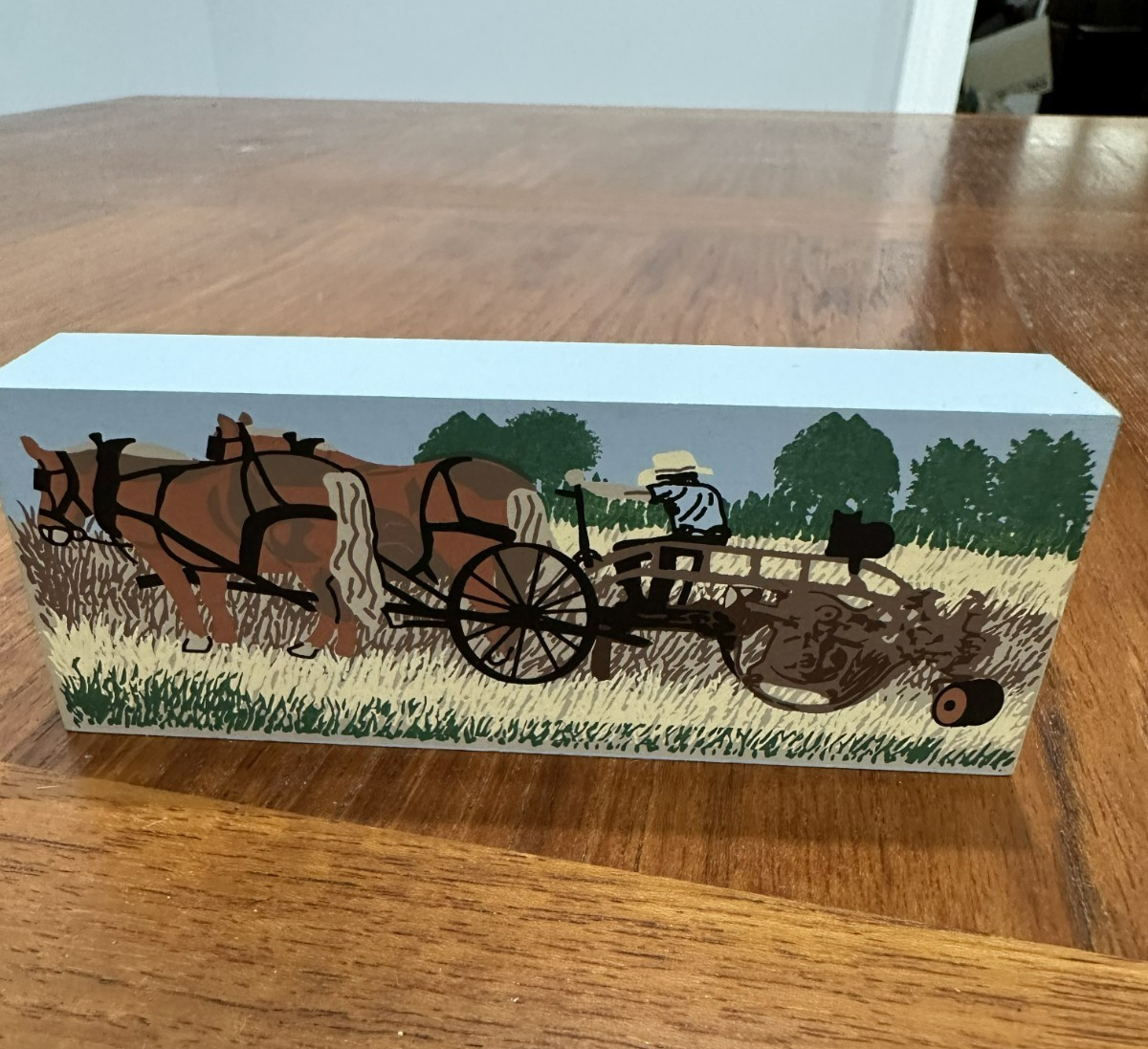 Retired Vintage 1998 Cat’s Meow Village – RAKING HAY Accessory #295 Free Ship