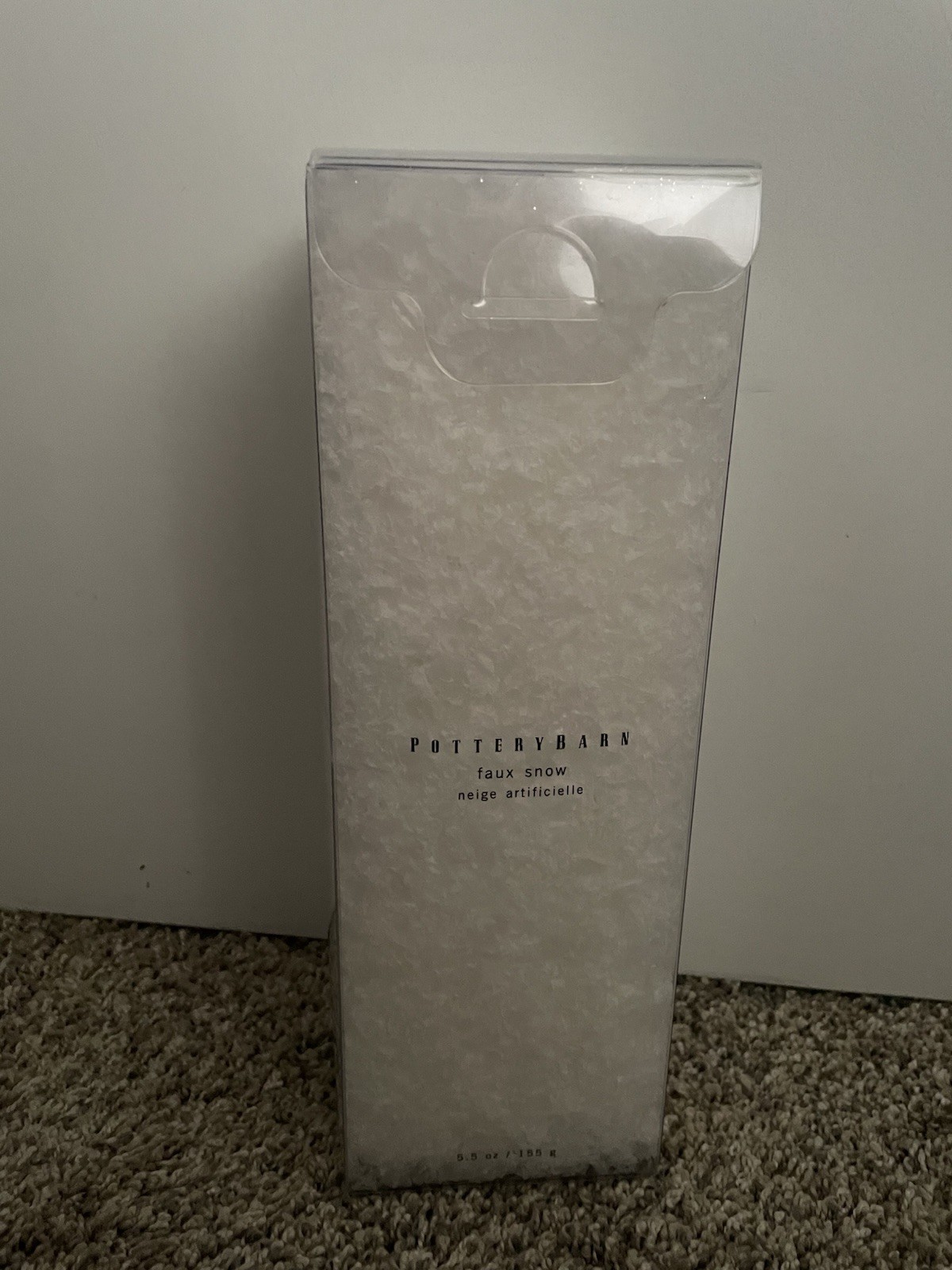 Pottery Barn Faux Snow 5.5 oz White Christmas Holiday Village Holiday Decor New