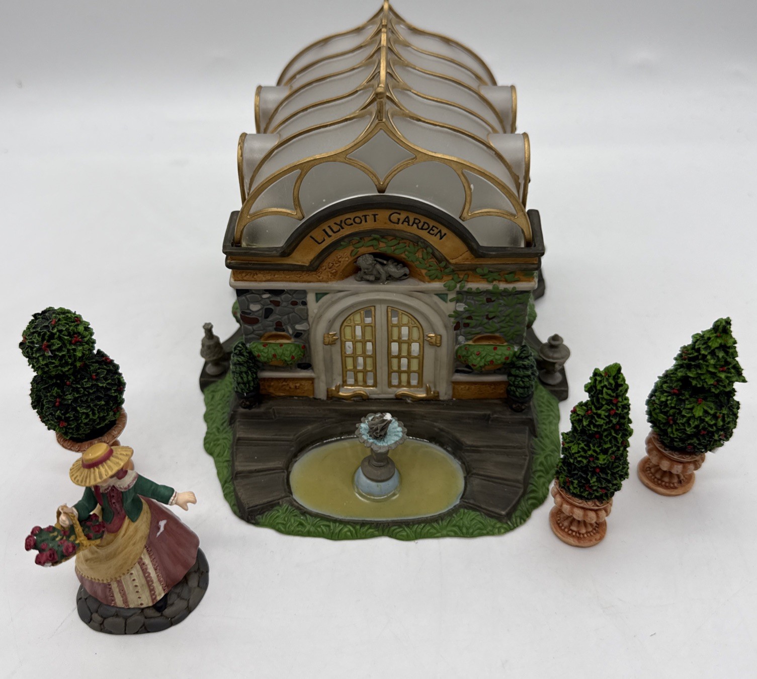 Dept 56 Lilycott Garden Conservatory Christmas Village House AS IS READ MORE
