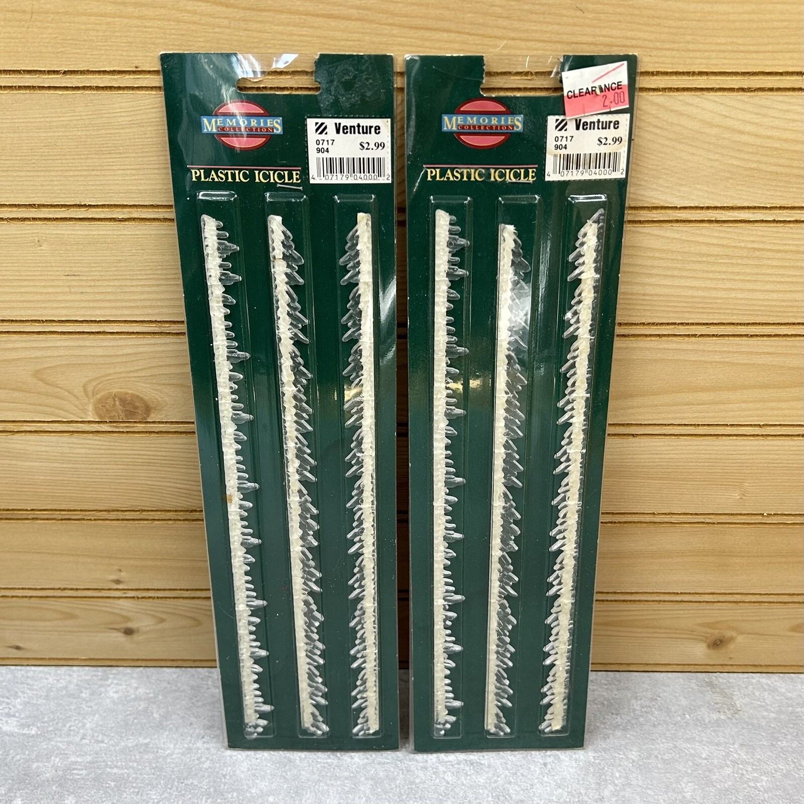 Vintage Memories Collection Village Plastic Icicles Set of 2 Christmas House