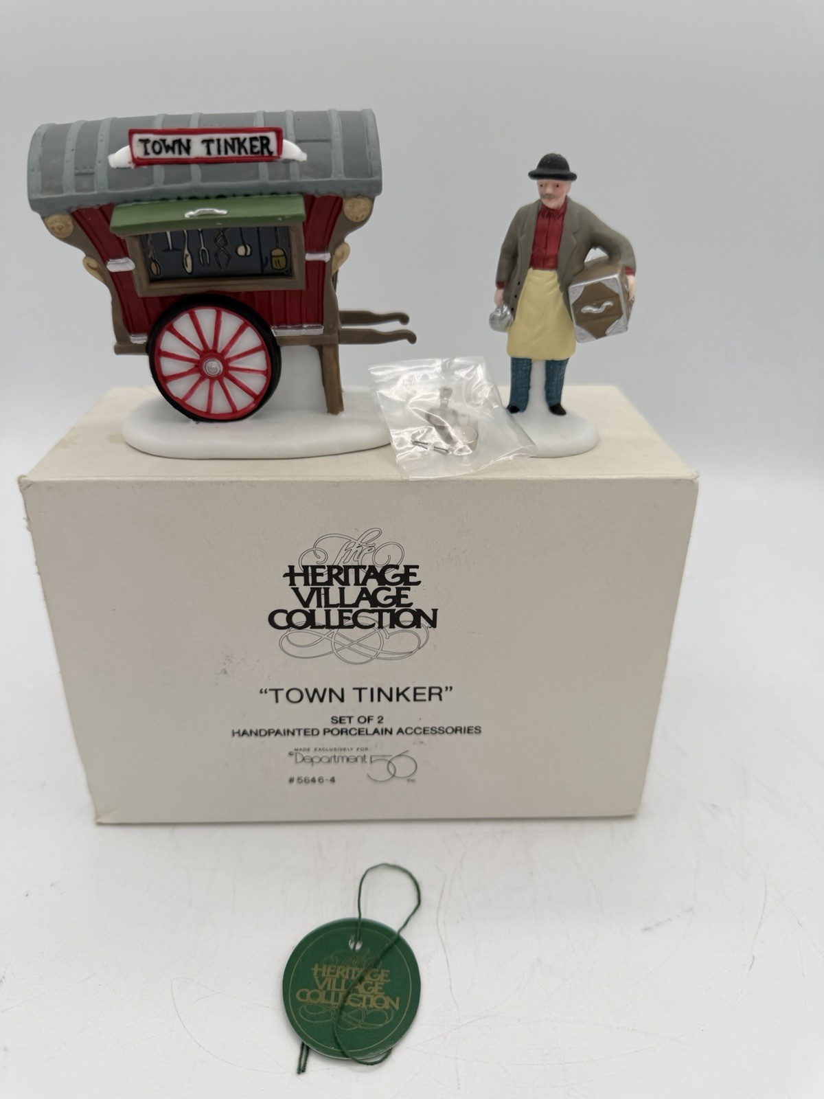 🏘️ Dept 56 Heritage Village “Town Tinker” Accessory – EUC 🛠️