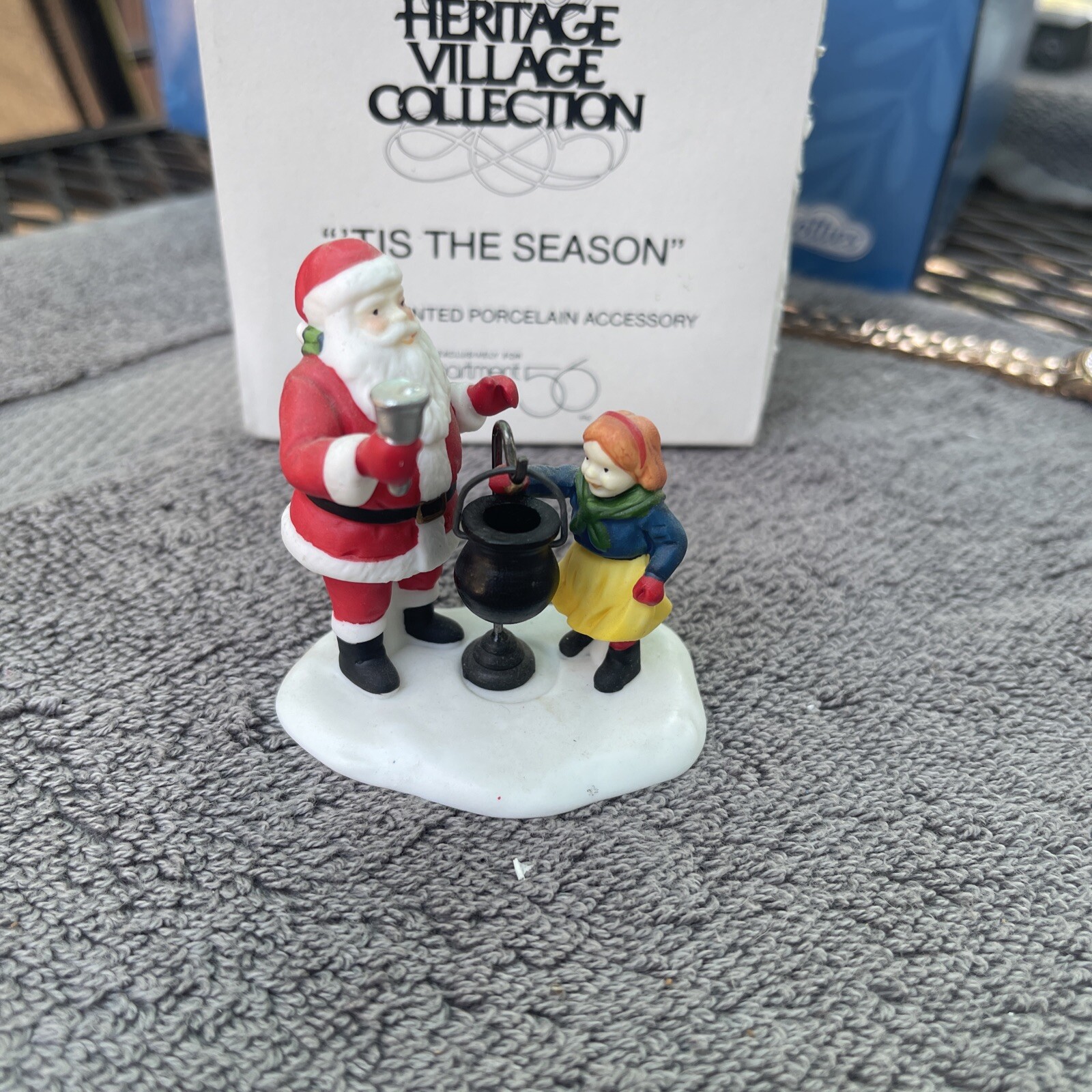 EUC Dept 56 Heritage Village ‘Tis The Season Christmas Santa Claus Girl #5539-5