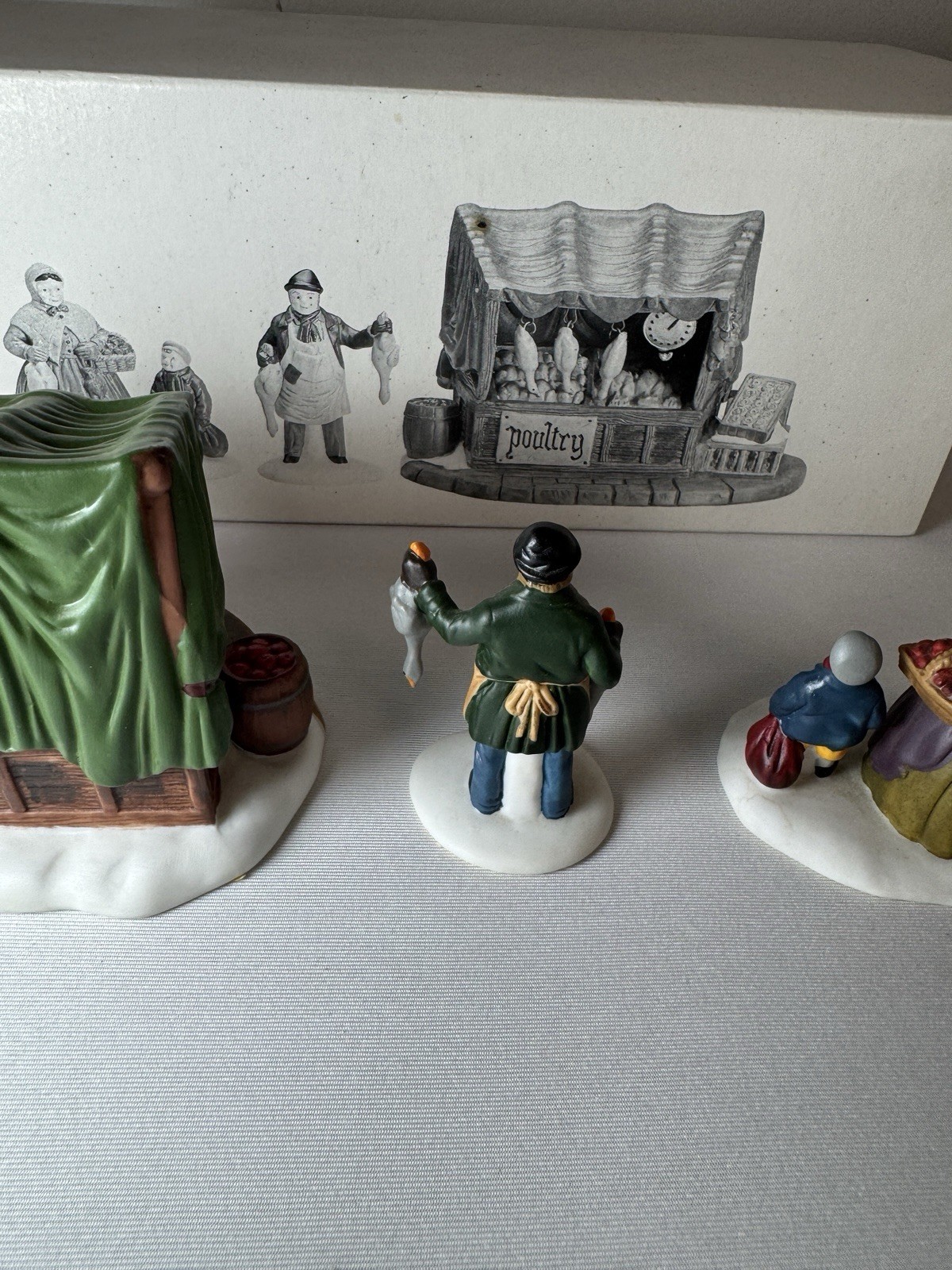 Dept 56 Poultry Market Heritage Village Complete Vintage Christmas Decorations