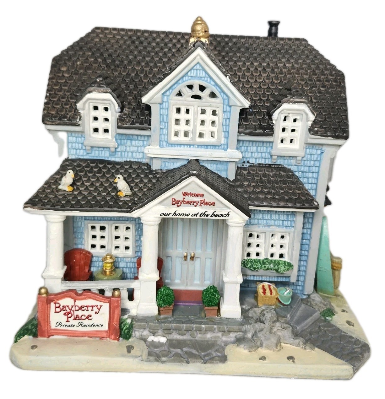 2014 Lemax Beach Summer Village Bayberry Place Lighted Building Christmas #45684