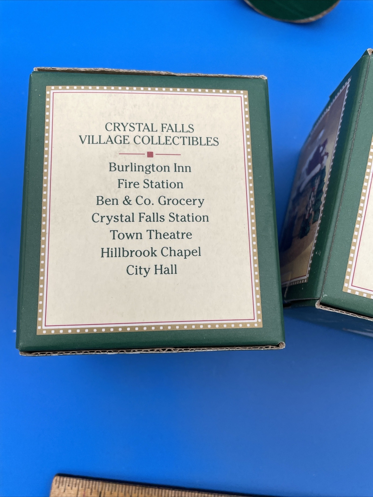 Crystal Falls Village Burlington Inn and Town Theatre Christmas Decor Display