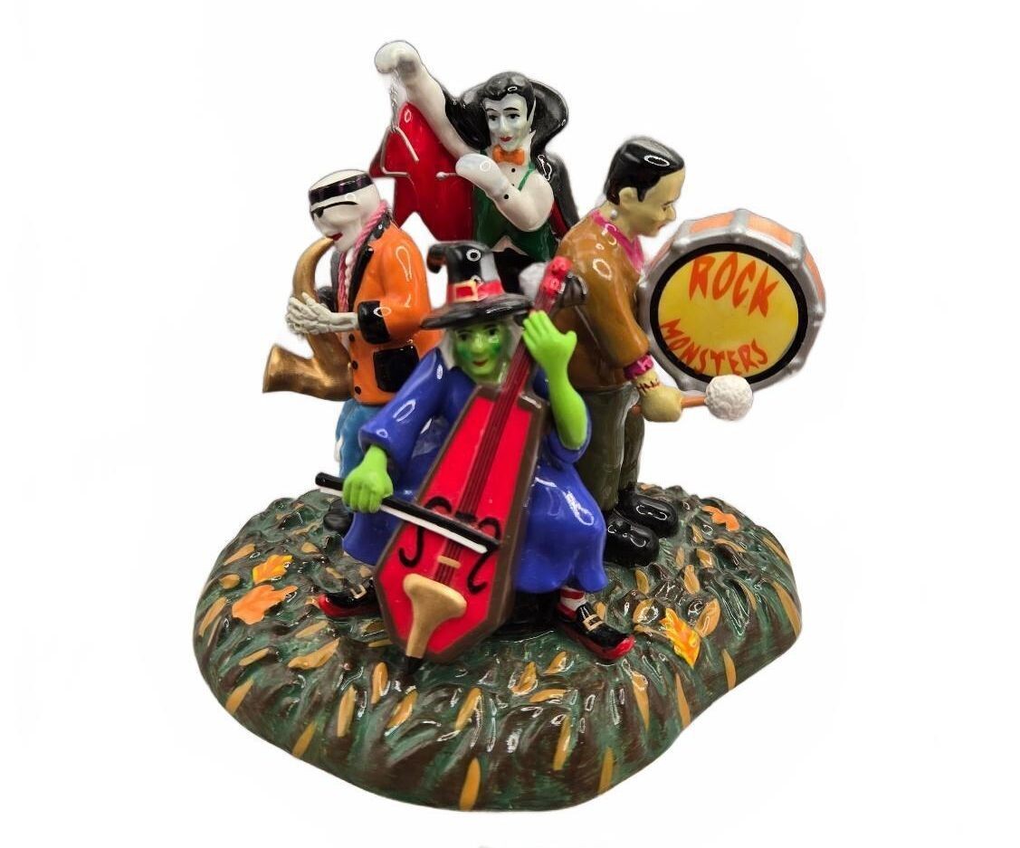 Dept 56 Halloween Snow Village Accessories Monsters Rock Band 53245 hallmark