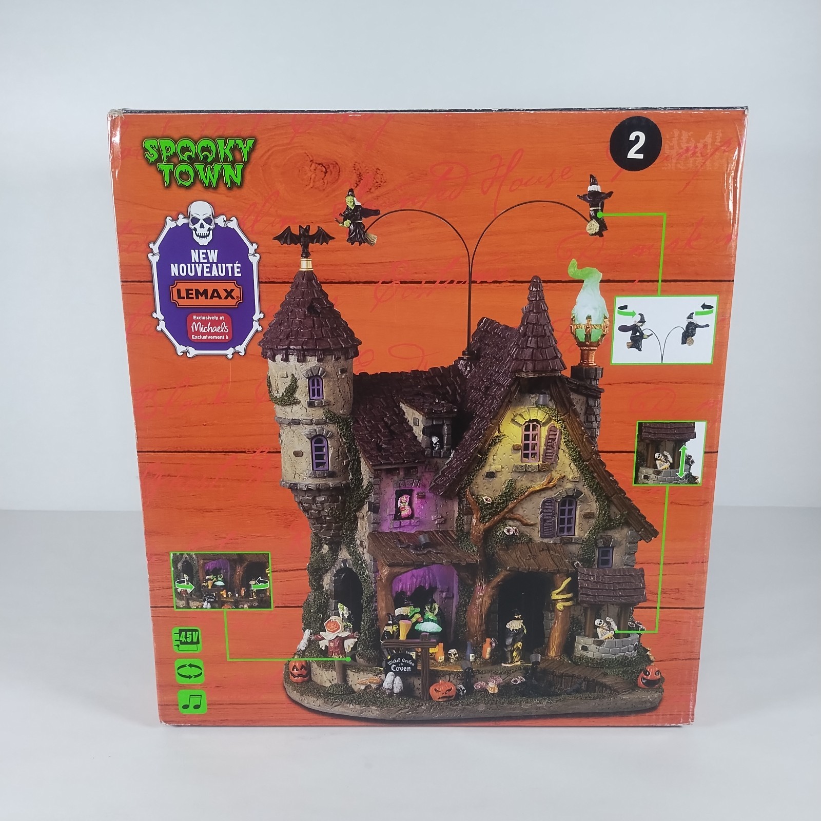 Lemax Spooky Town Wicked Garden Coven #35017 Animation Soundtrack & Lighting