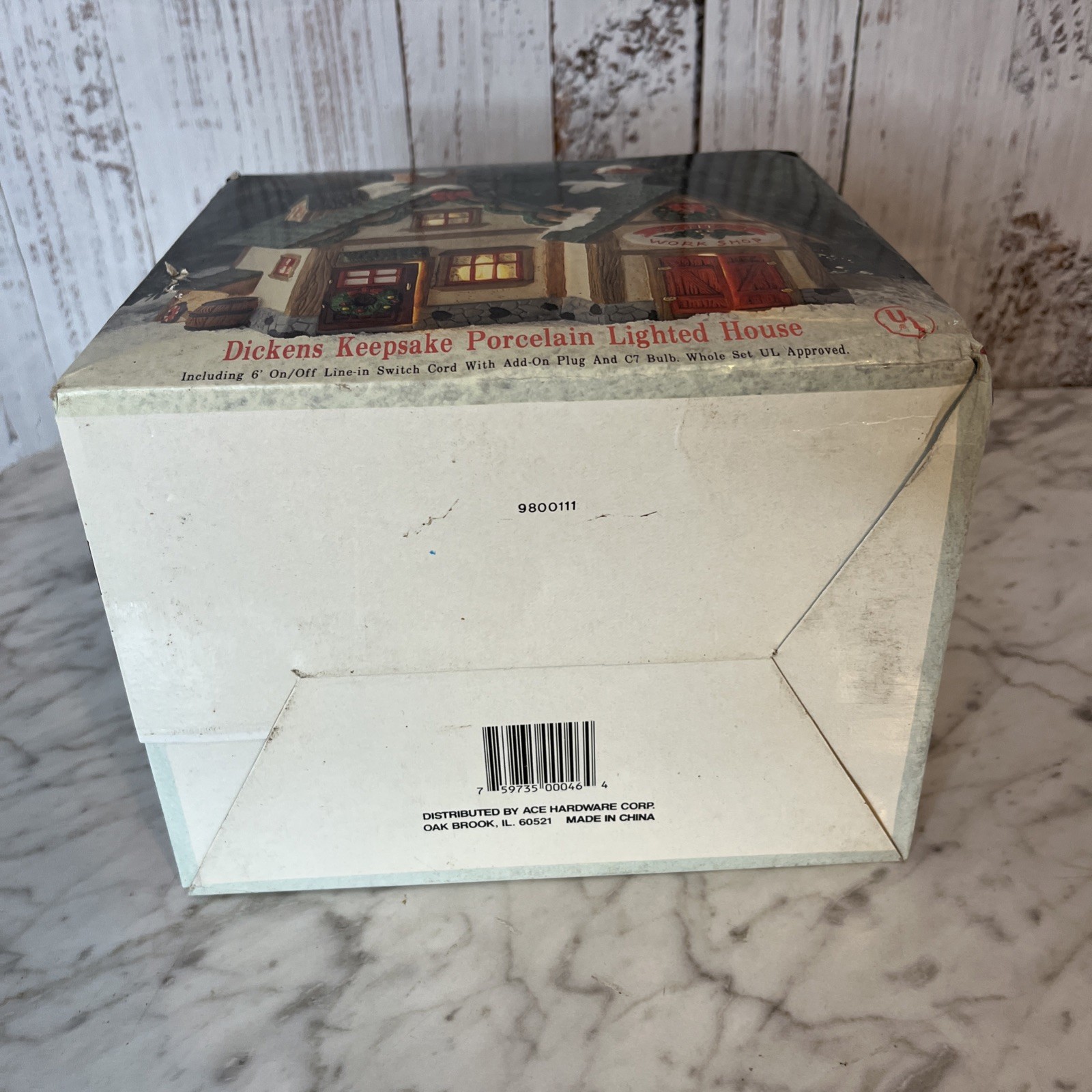 Dickens Keepsake Porcelain Lighted House Christmas Village Vintage Ace Hardware
