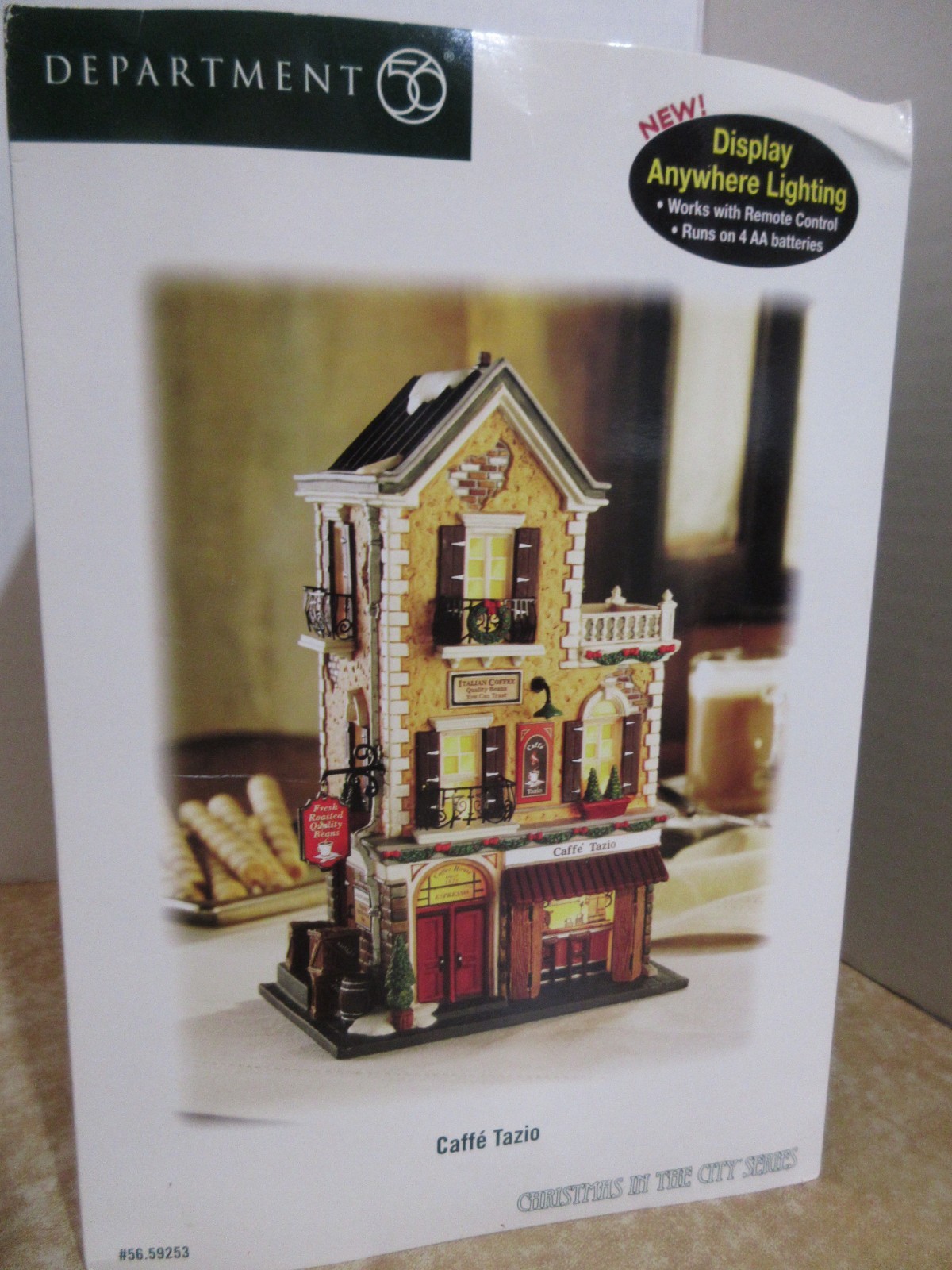 Dept. 56 Christmas In The City Cafe Tazio Anywhere Lighting Read Coffee House
