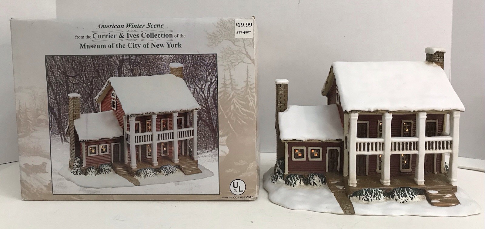 Currier and Ives Museum of New York American Winter Scene Christmas Village