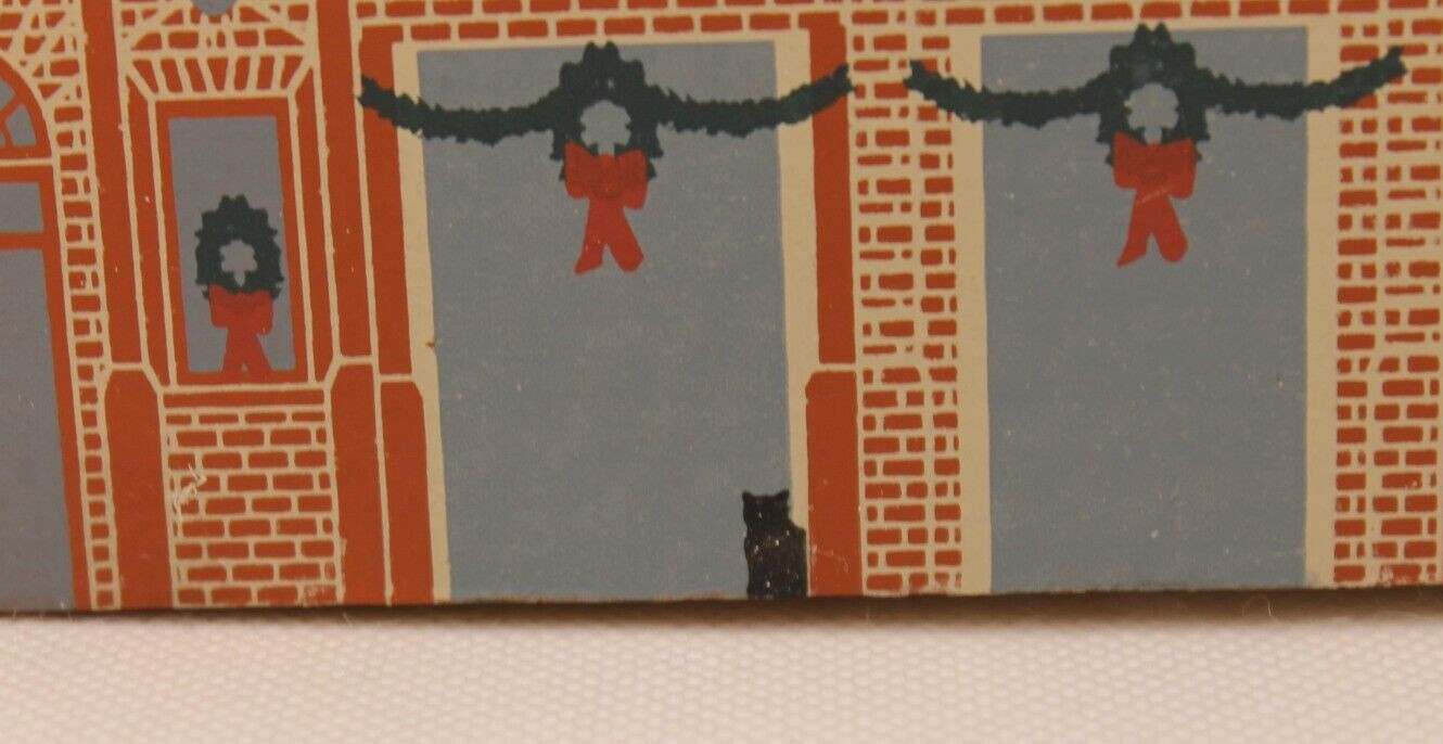 Vtg Cat’s Meow Fulton Market New York Christmas Series 1995 Signed Faline ’95