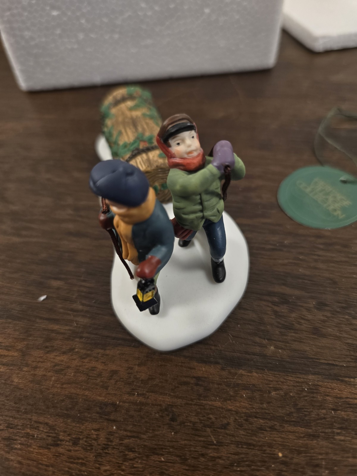 NIB Dept 56 The Heritage Village Collection “Bringing The Yule Log” Figurines
