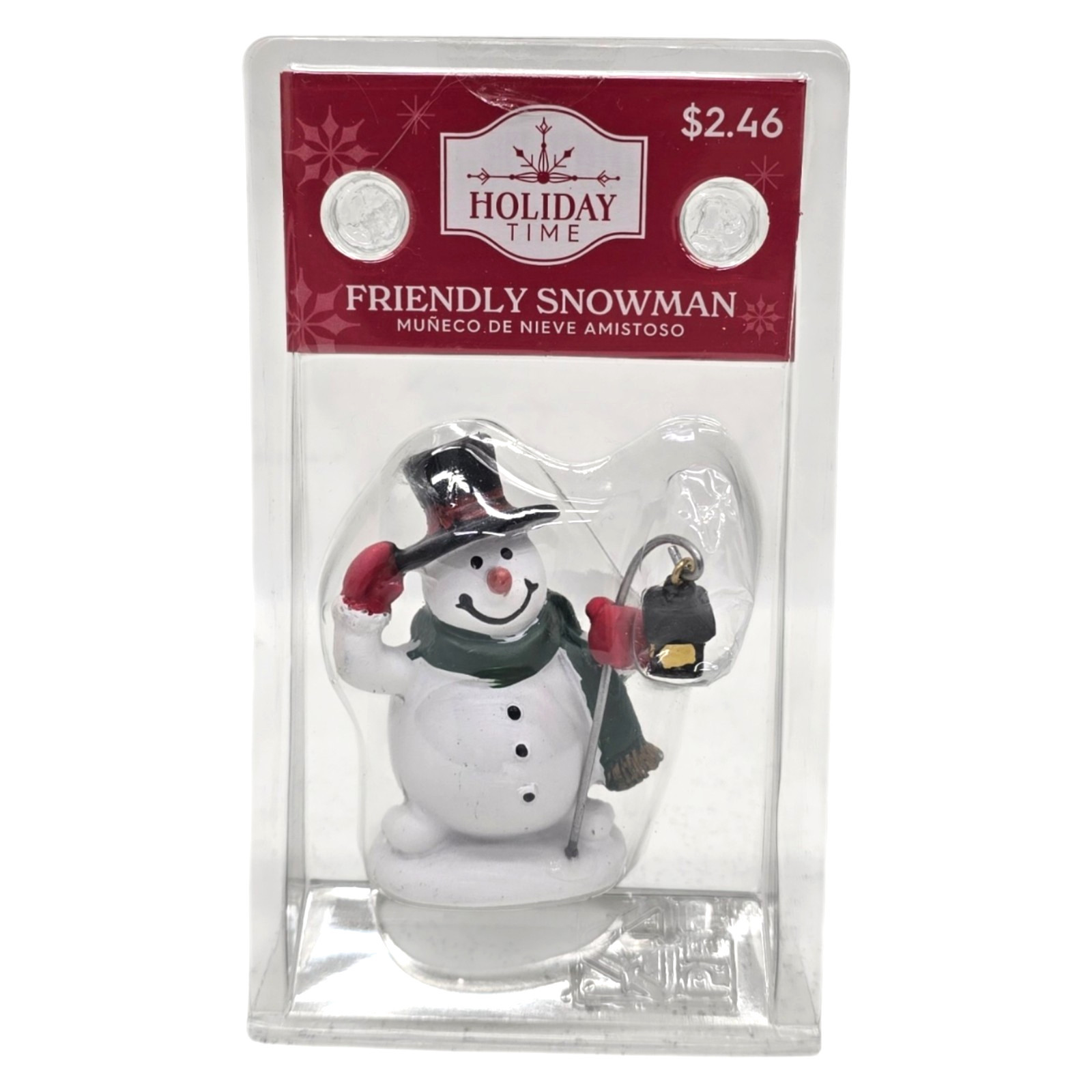 Holiday Time Christmas Village Friendly Snowman Figurine Accessory NEW