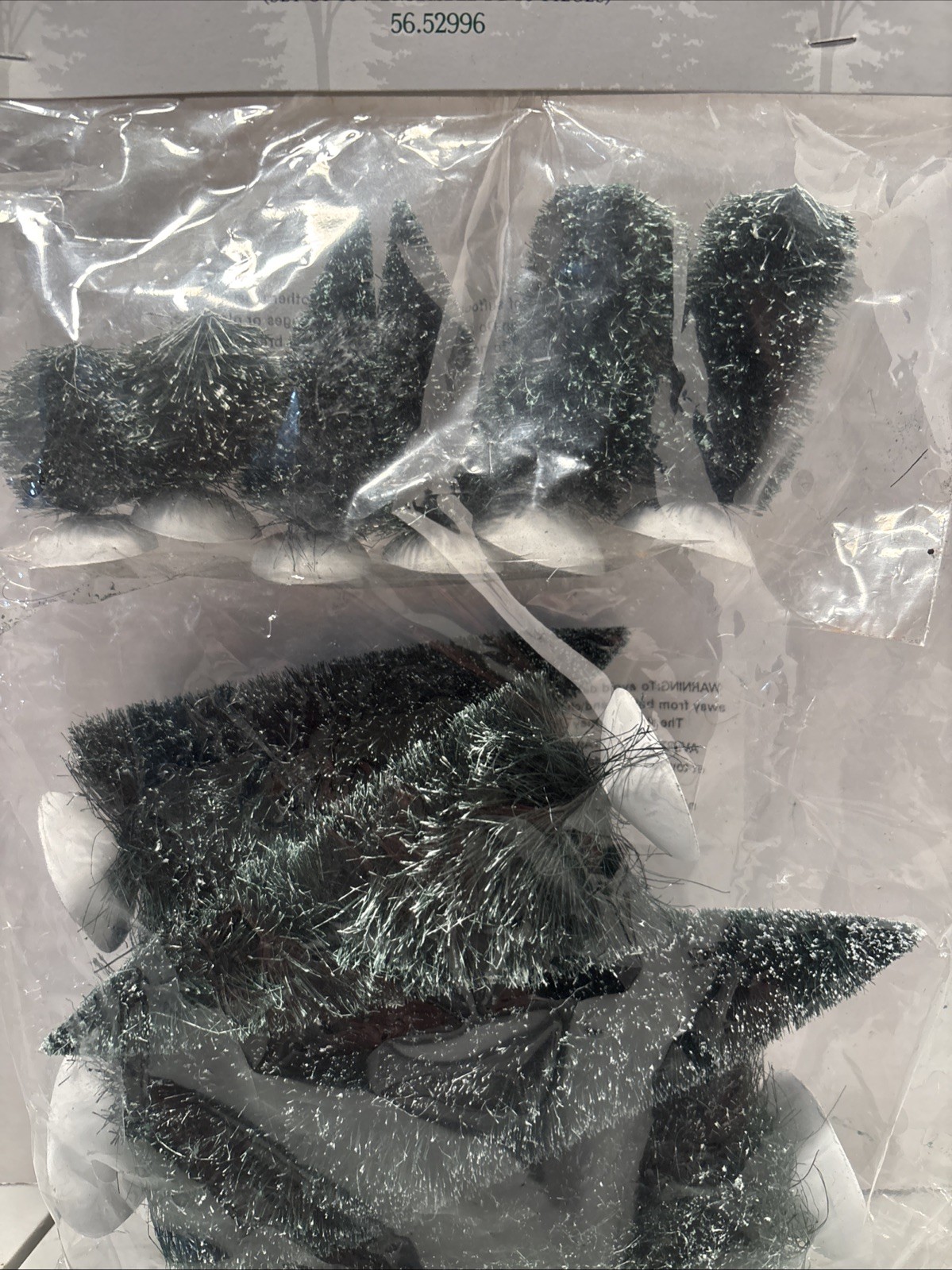 Department 56 Snow Village Bag O Frosted Topiaries Trees Figurine Set 52996. DA6