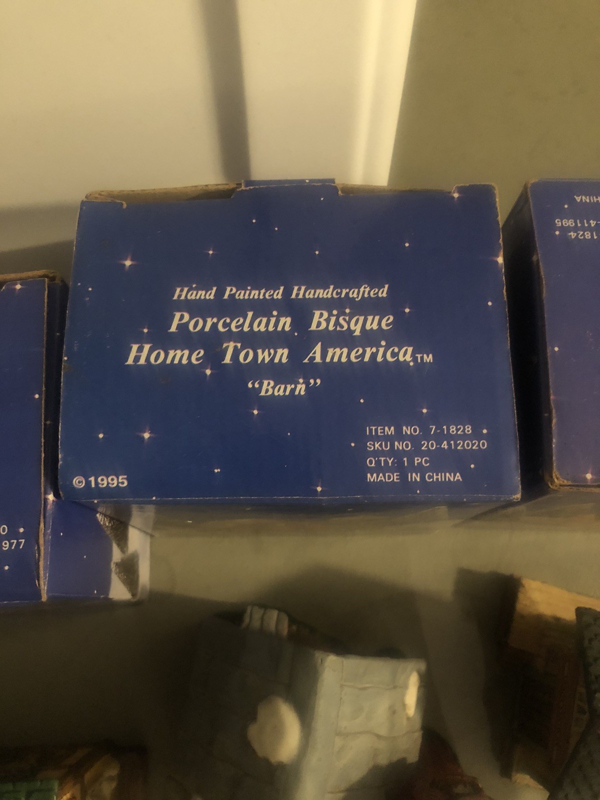 Vintage Home Town America Collection Ceramic Christmas Village 6 Pieces 1995