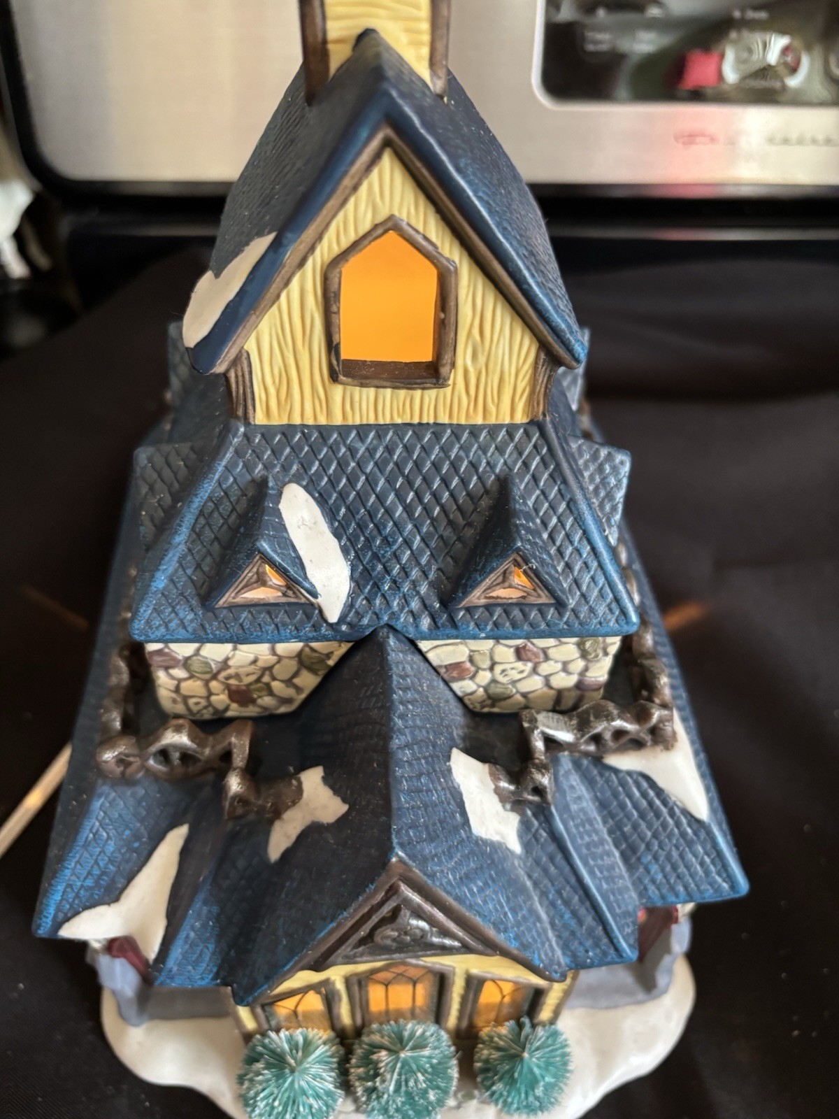 Ceramic Light-Up Christmas Church Decoration