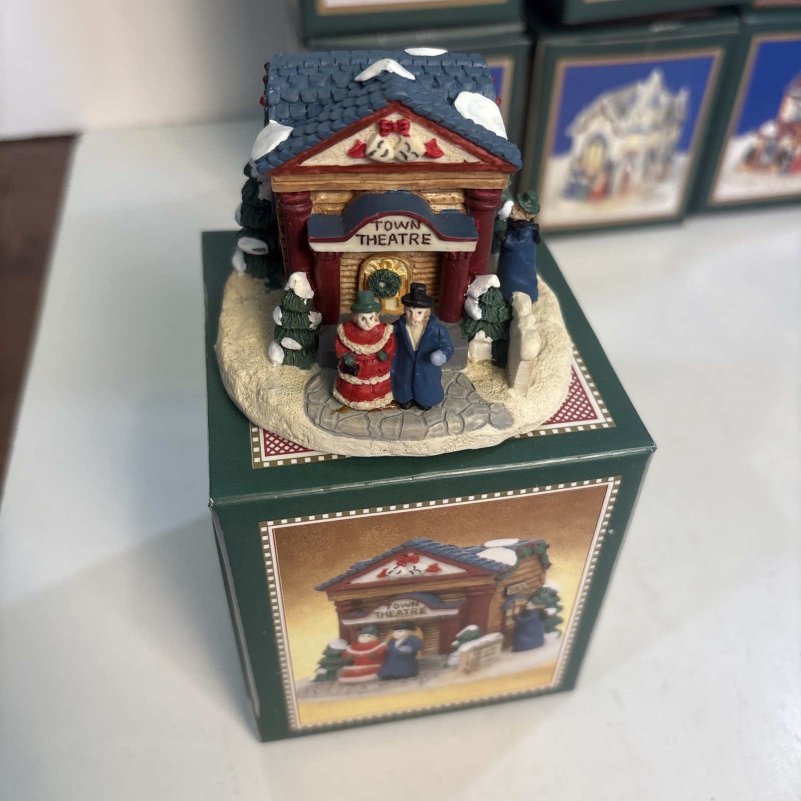 SET OF 12 Christmas Vintage Crystal Falls Village Buildings, 4pc 1992, 8pc 1994