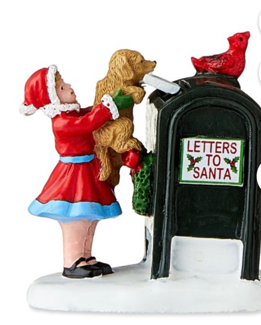Holiday Time Christmas Village Child Figurine – Letters to Santa – New