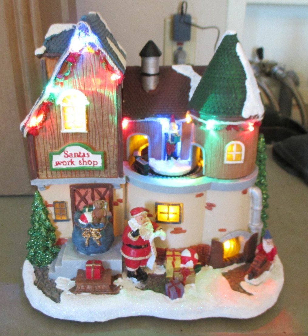 Enchanted Forest™ Musical Animated Santa’s Work Shop 289-0635 – LED – 8 songs
