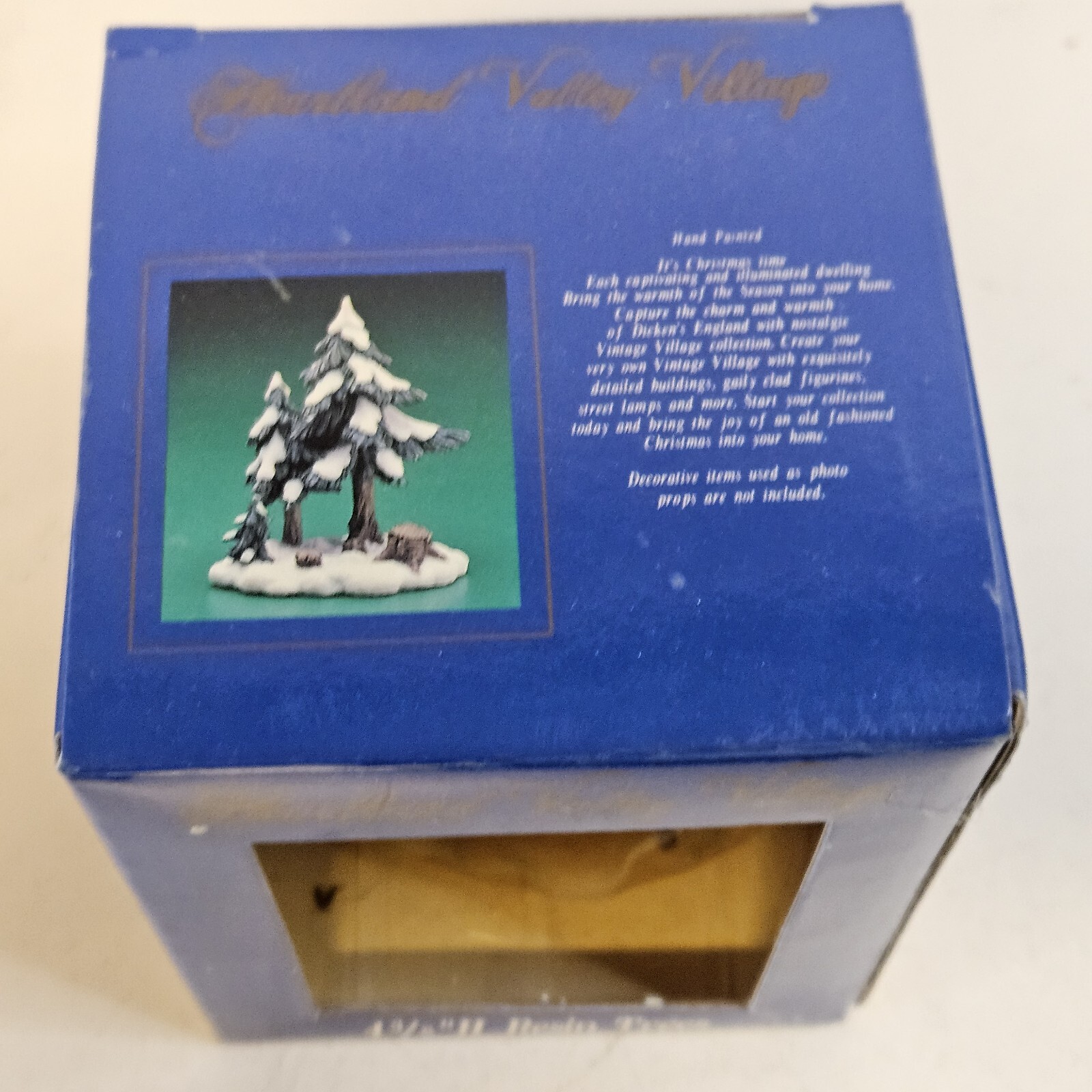 Heartland Valley Village Trees and Squirrel Snow Christmas Model Decor Box 4 3/8